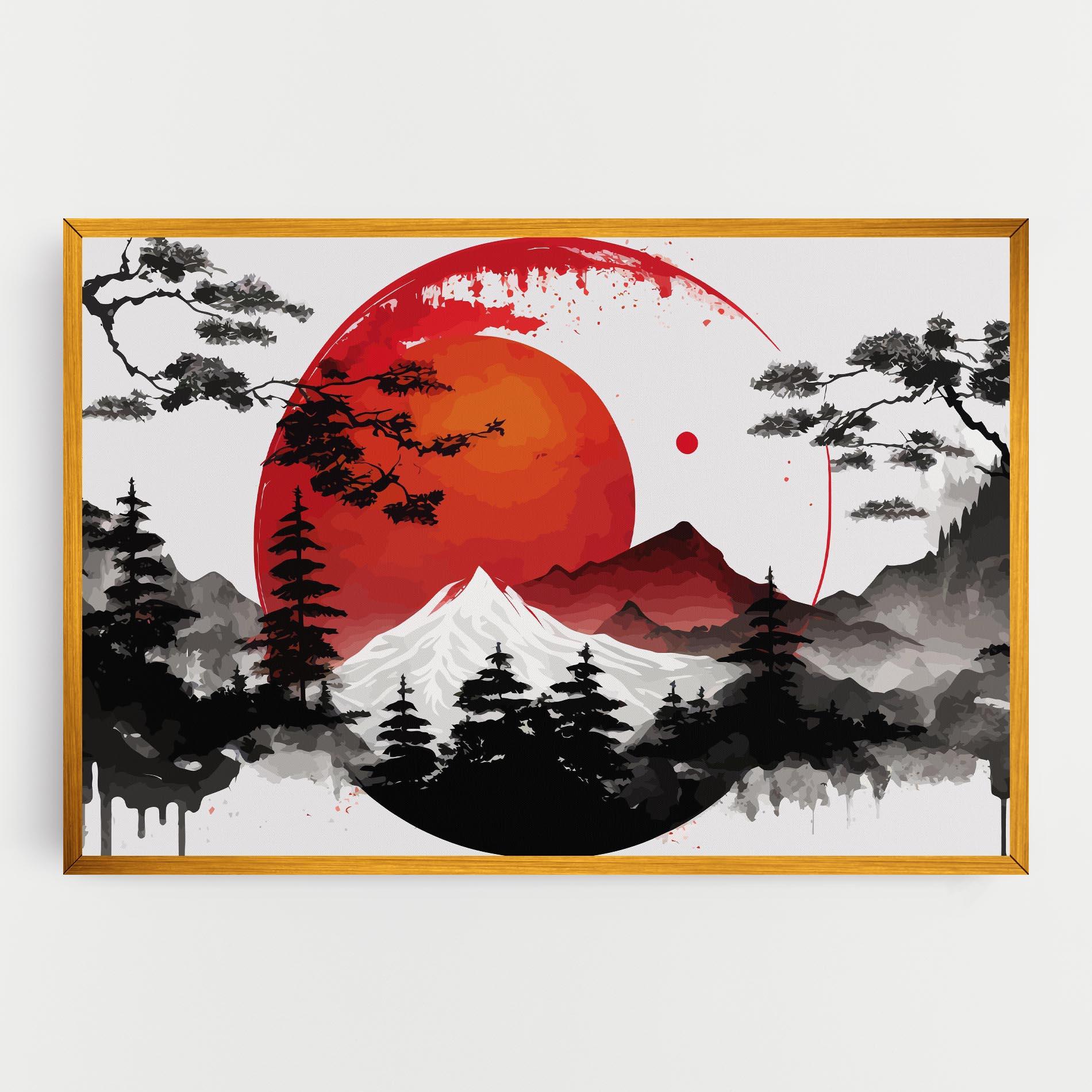 Tablou Canvas Yin Yang Mountain mockup 0