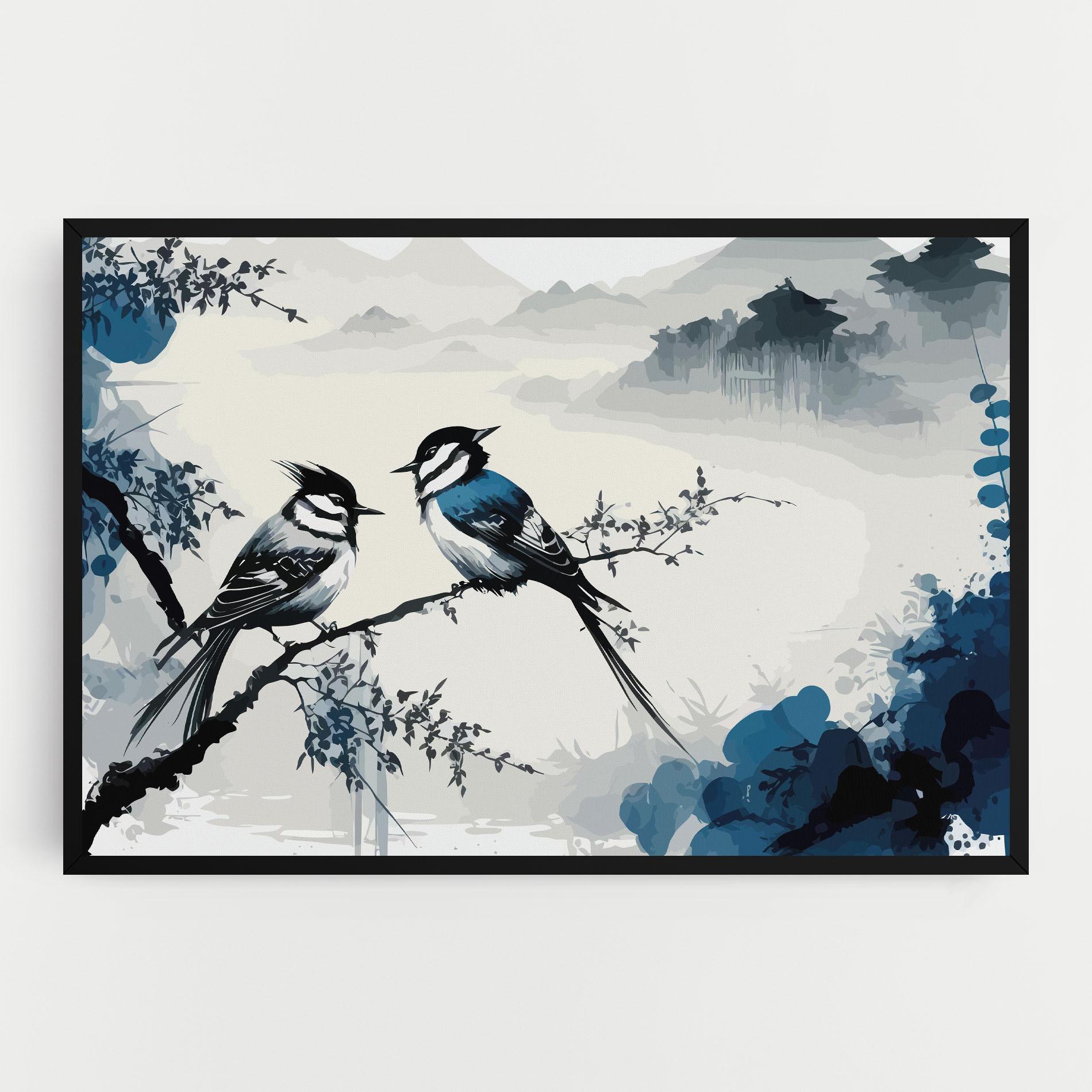 Tablou Canvas Asiatic Blue Bird mockup 0