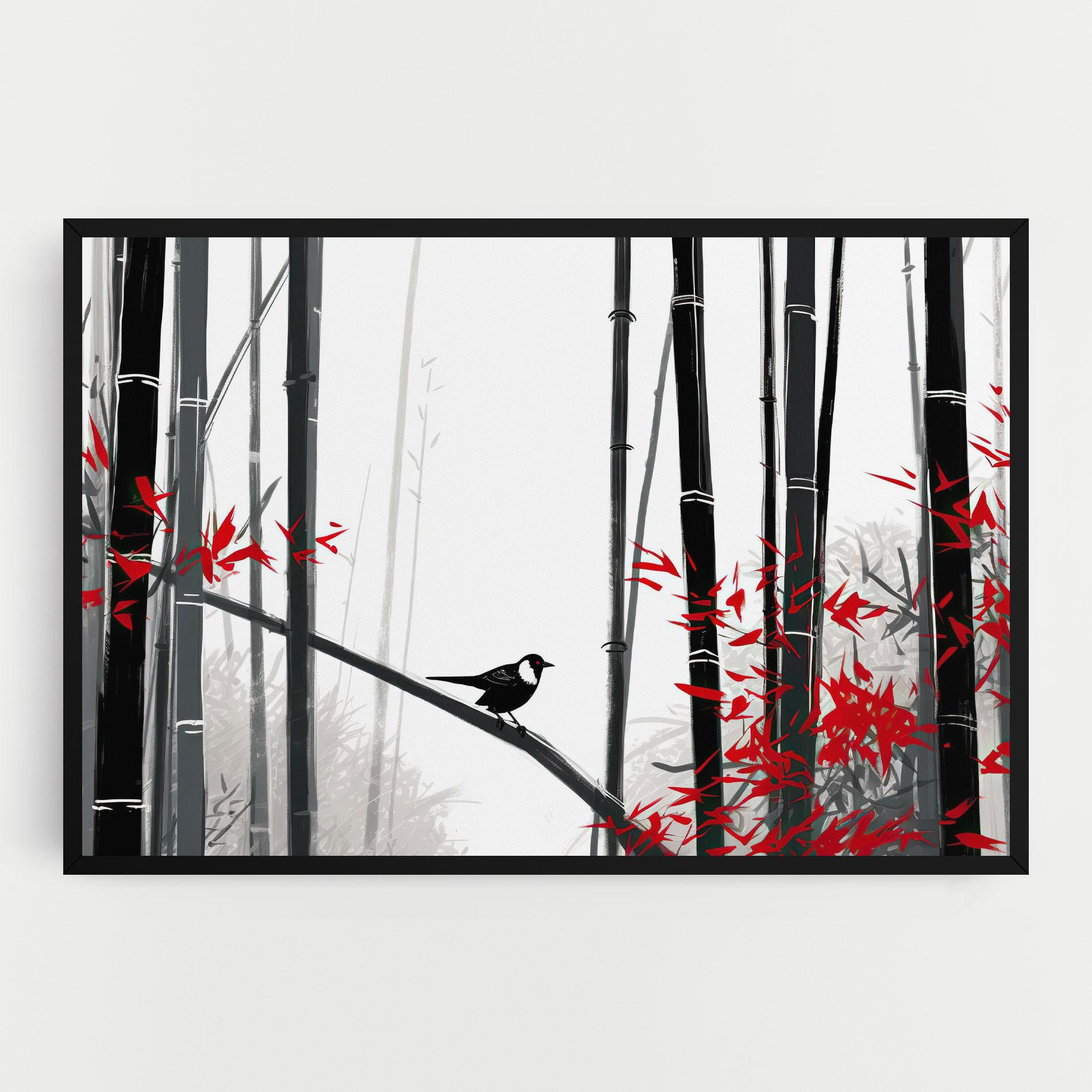 Tablou Canvas Chinese Red Leafs mockup 0