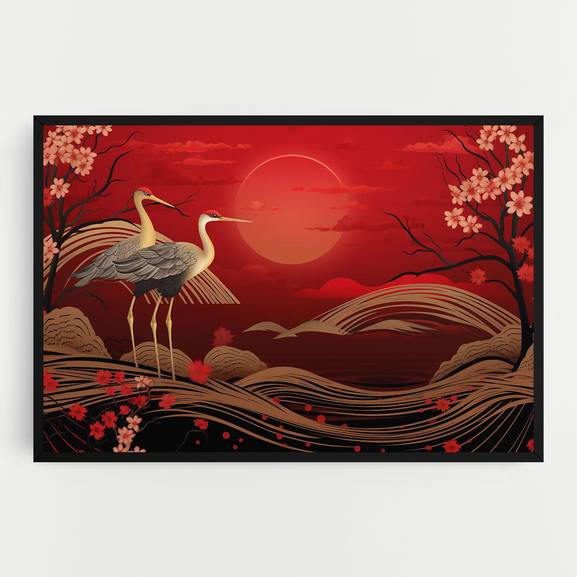 Tablou Canvas Gold Landscape Painting mockup 0