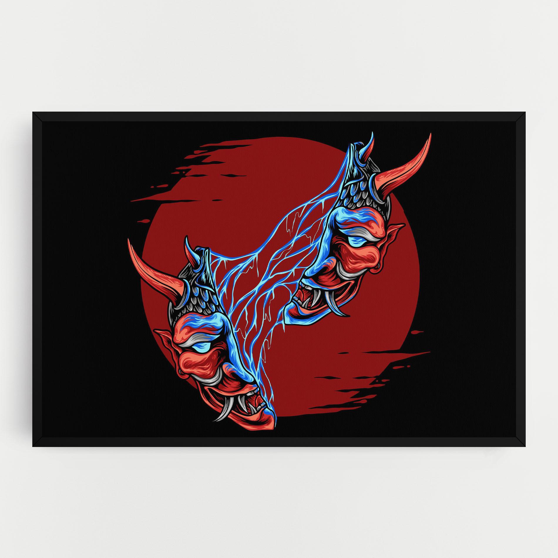 Tablou Canvas Japanese Mask mockup 0