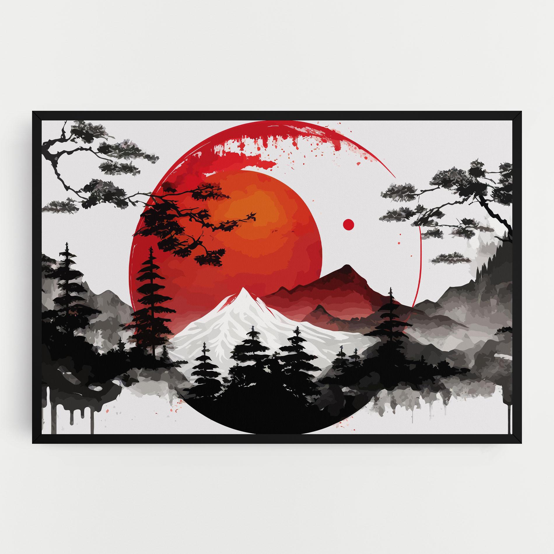 Tablou Canvas Yin Yang Mountain mockup 0