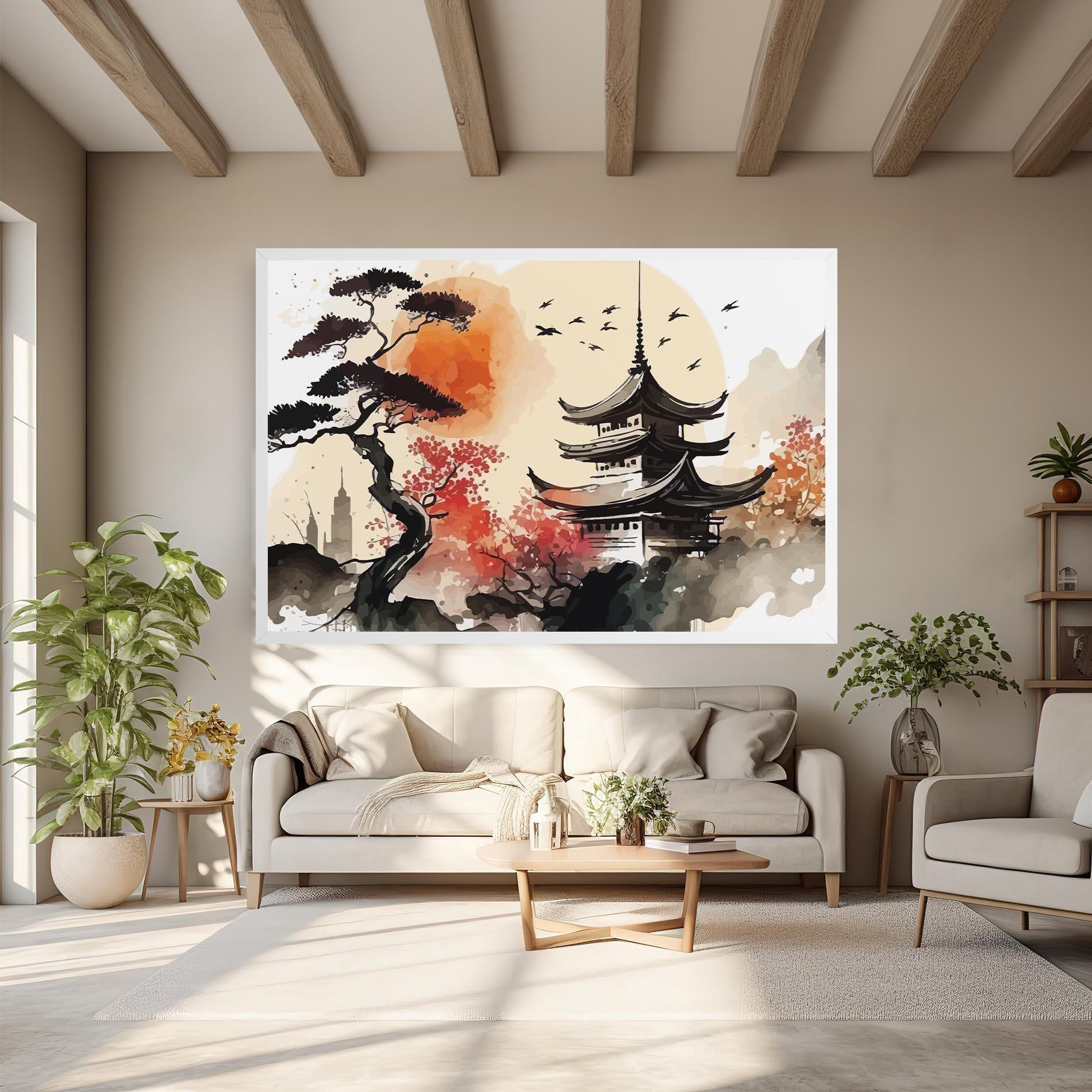 Tablou Canvas Asiatic Beautiful View mockup 6