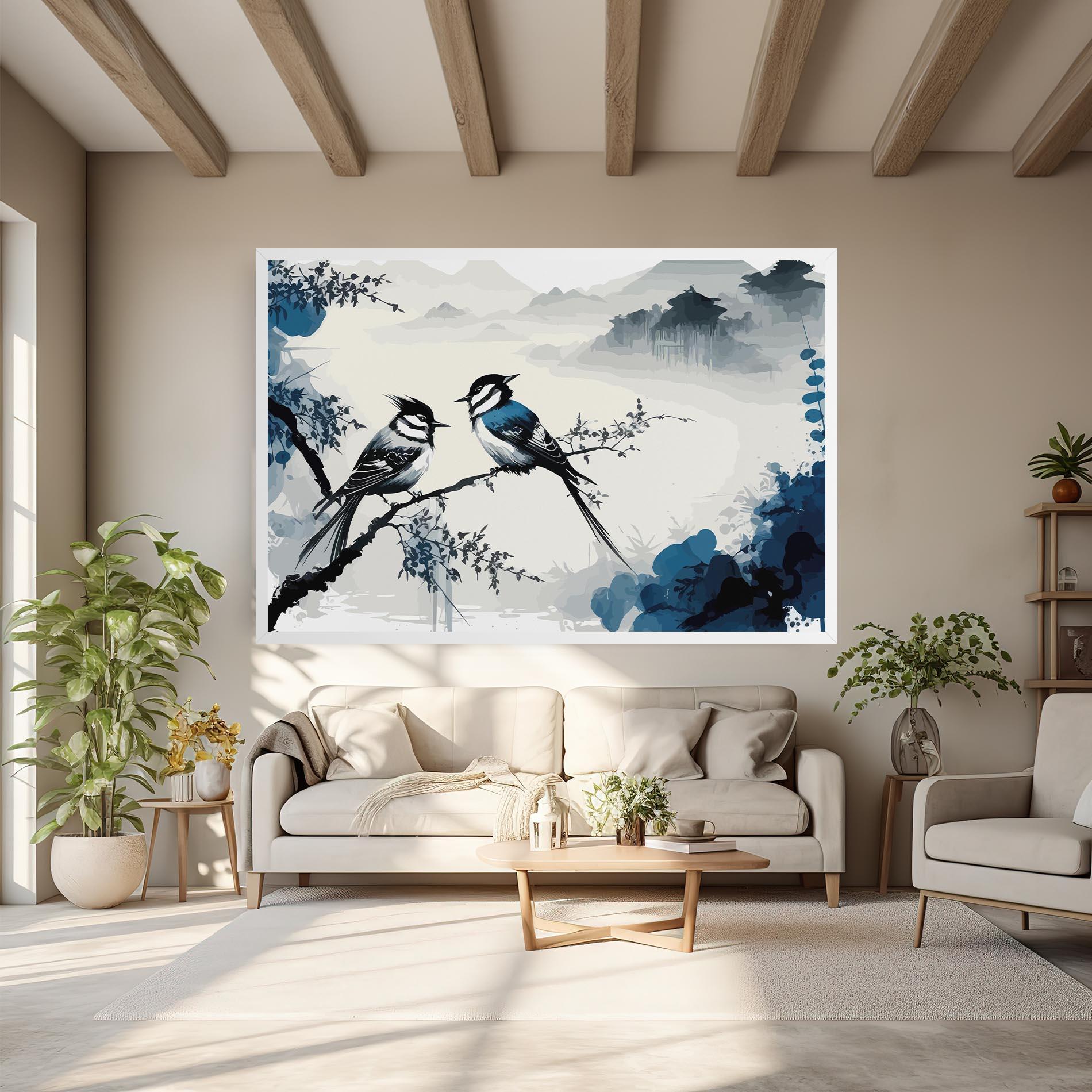Tablou Canvas Asiatic Blue Bird mockup 6