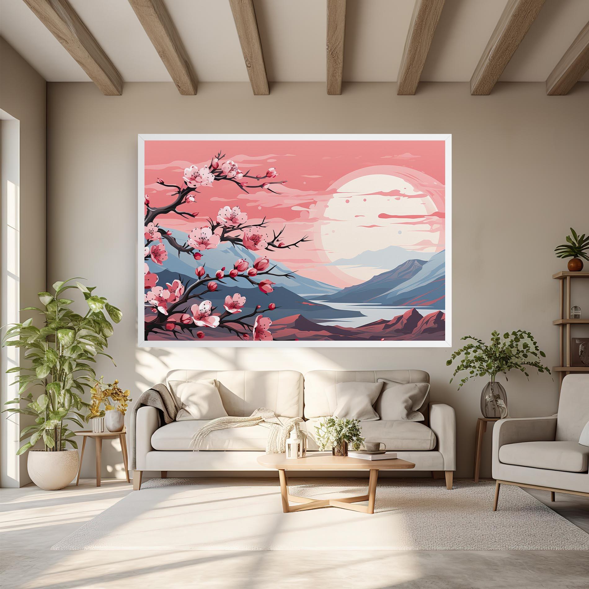 Tablou Canvas Chinese Cherry Blossoms mockup 6