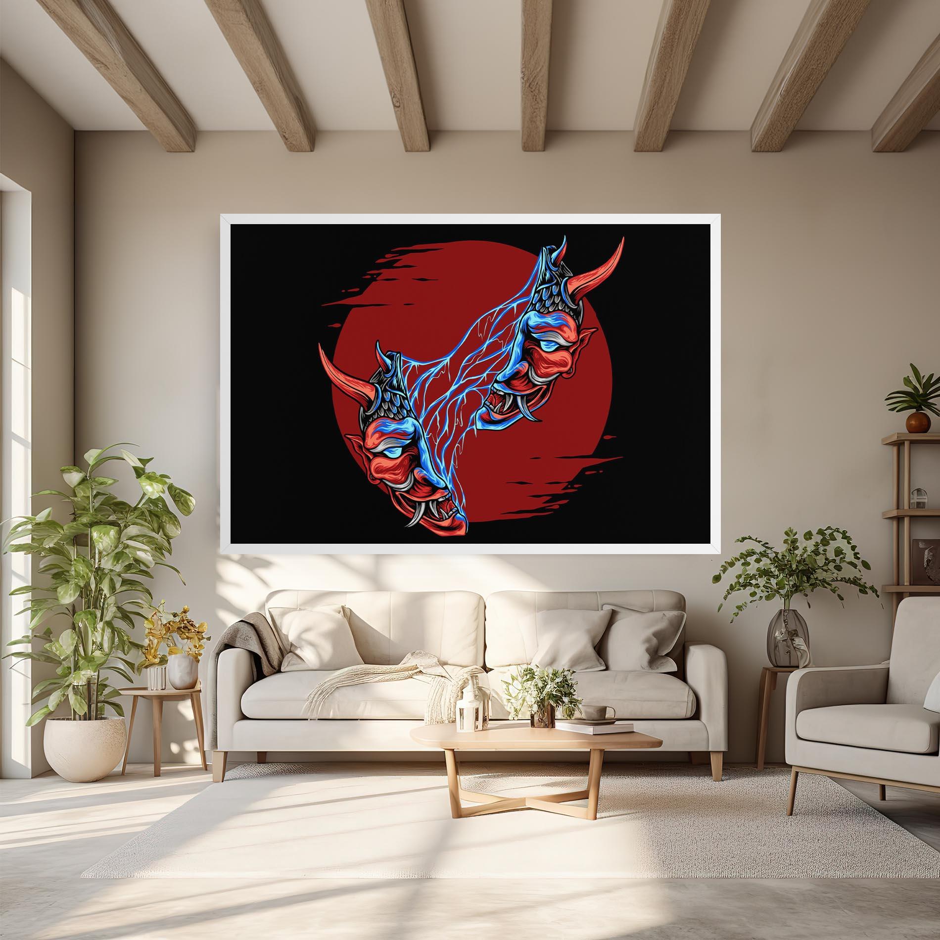 Tablou Canvas Japanese Mask mockup 6