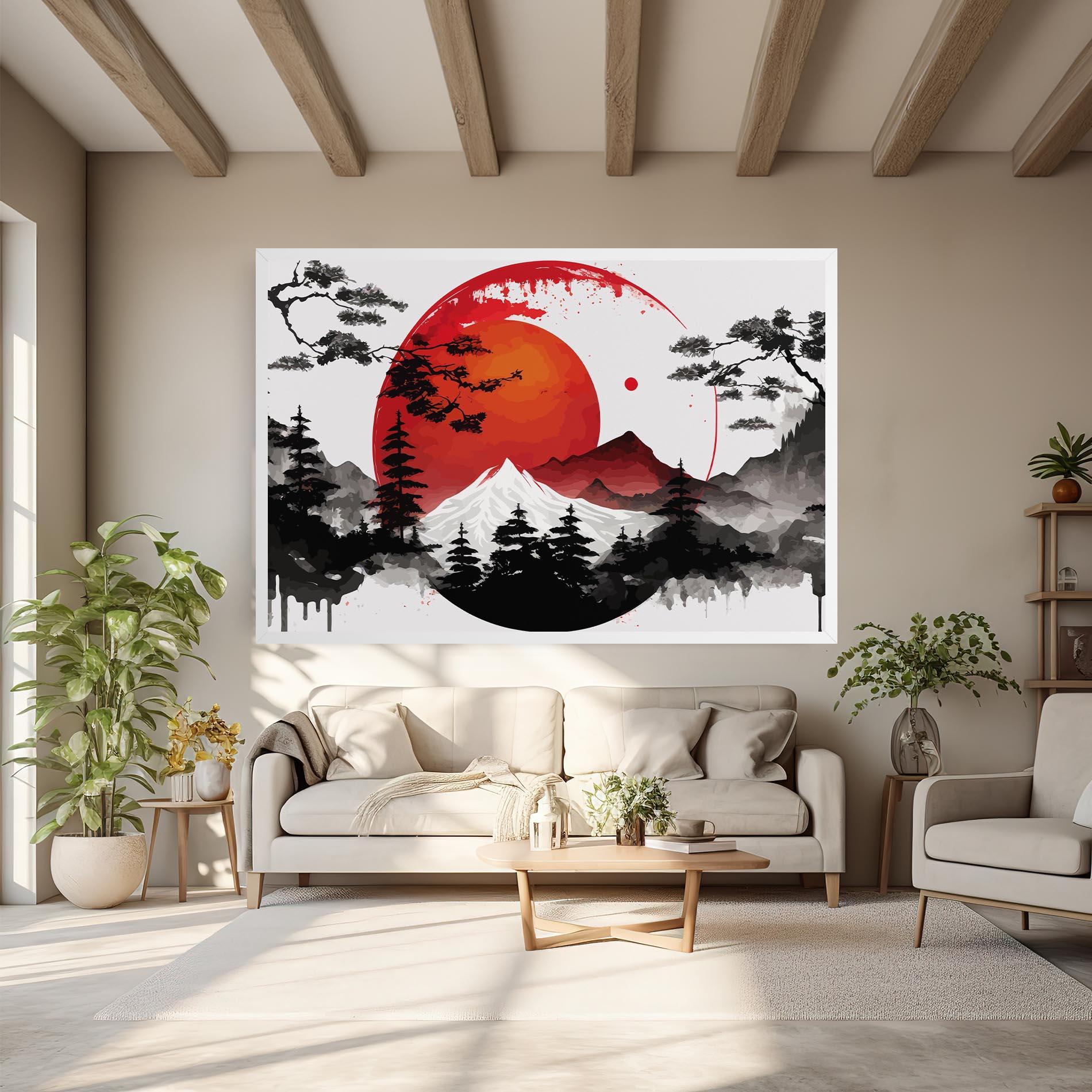 Tablou Canvas Yin Yang Mountain mockup 6