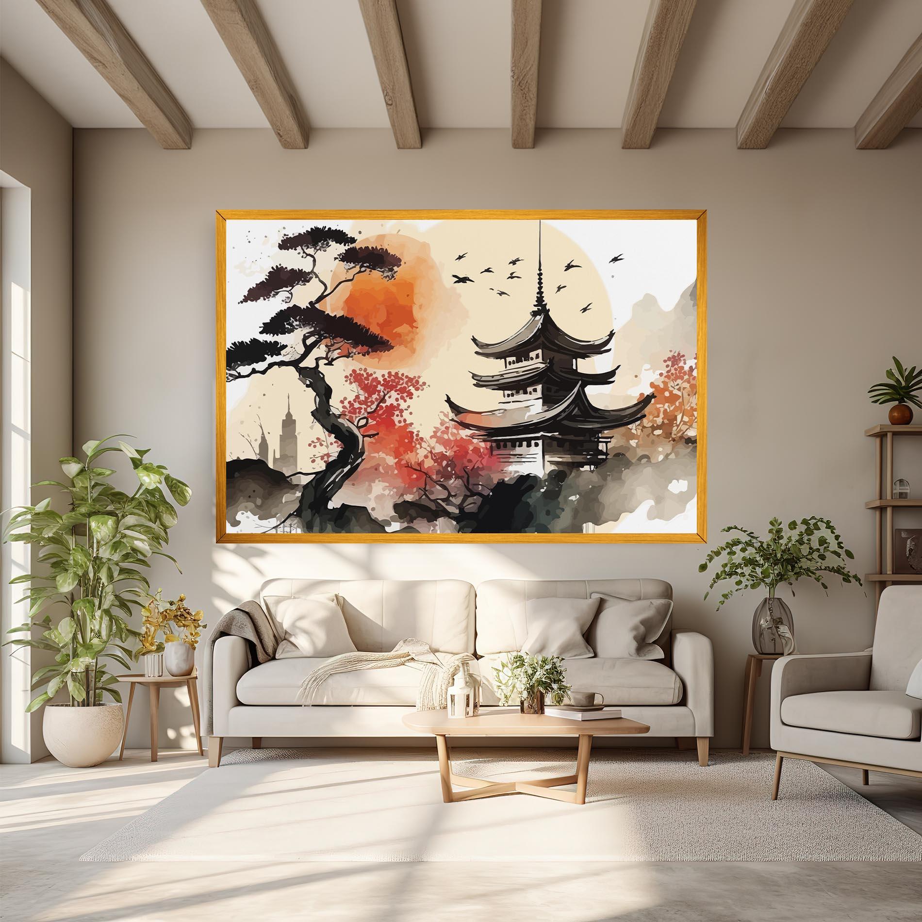 Tablou Canvas Asiatic Beautiful View mockup 6