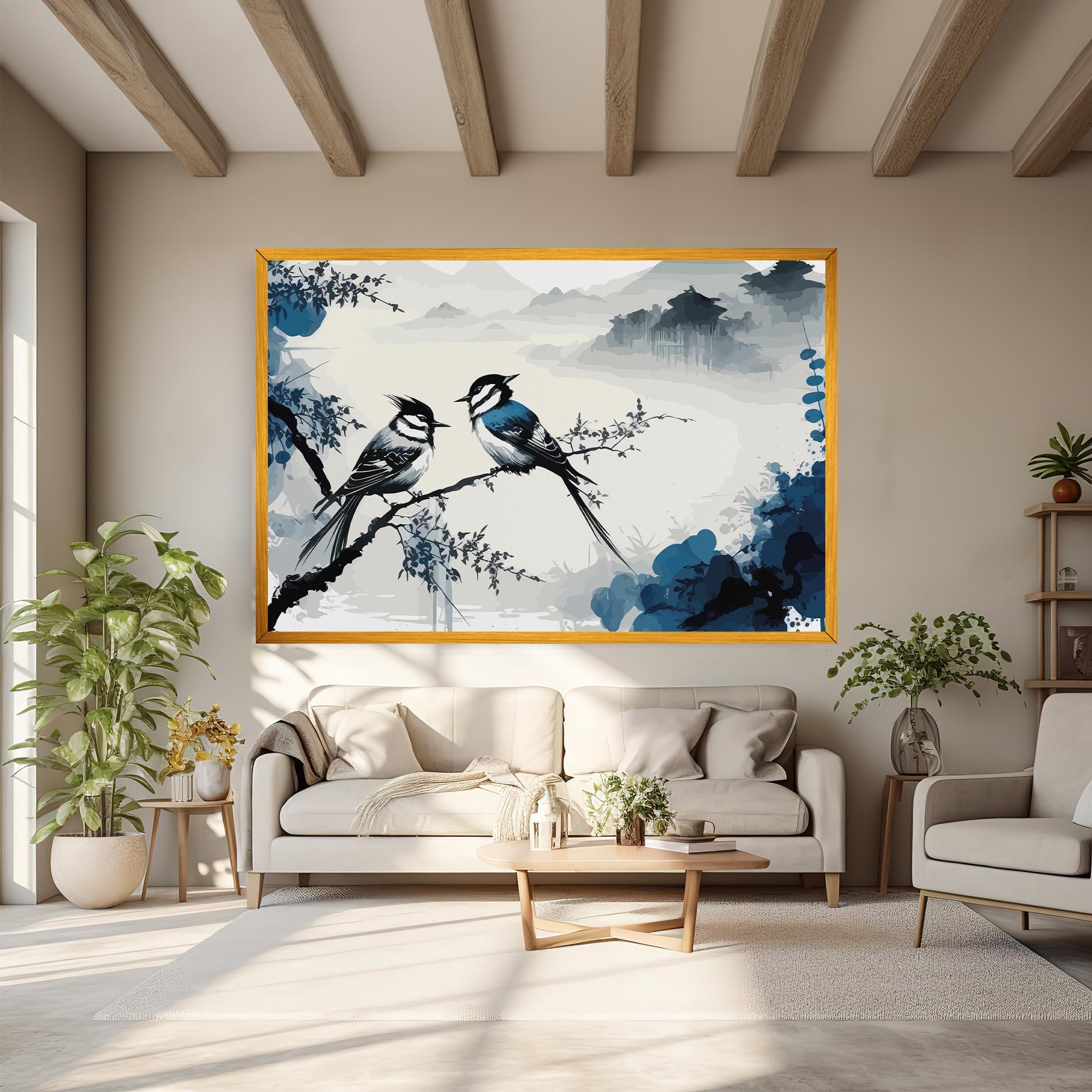 Tablou Canvas Asiatic Blue Bird mockup 6