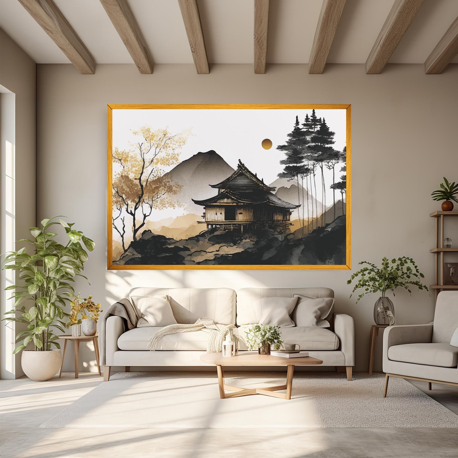 Gold Japanese Temple mockup 6