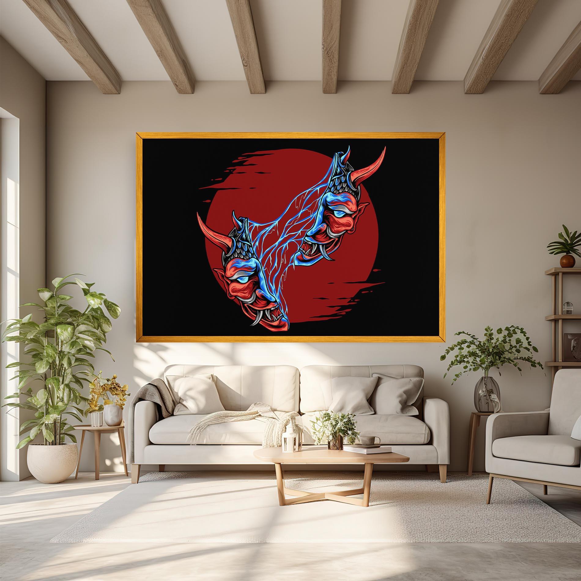 Tablou Canvas Japanese Mask mockup 6