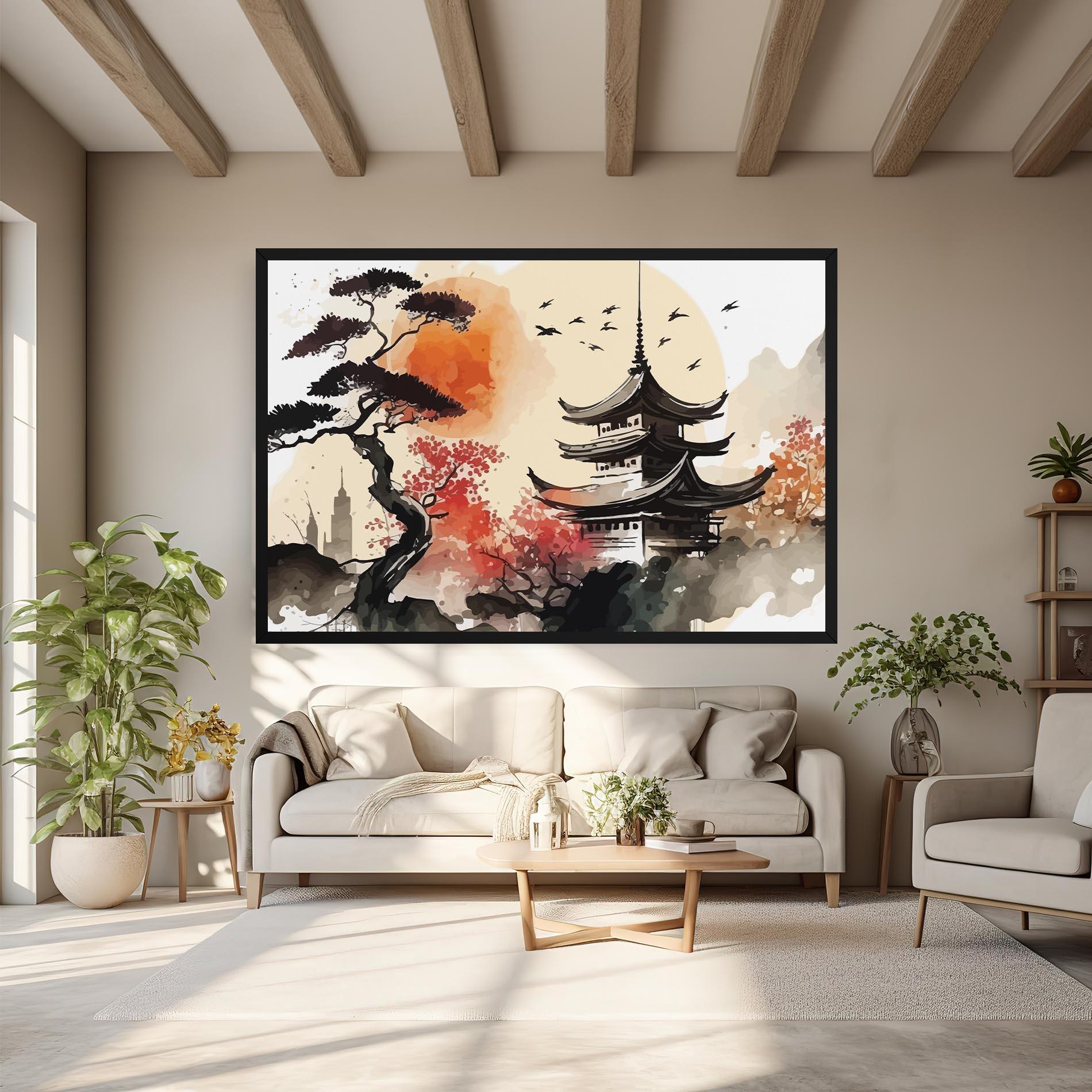 Tablou Canvas Asiatic Beautiful View mockup 6