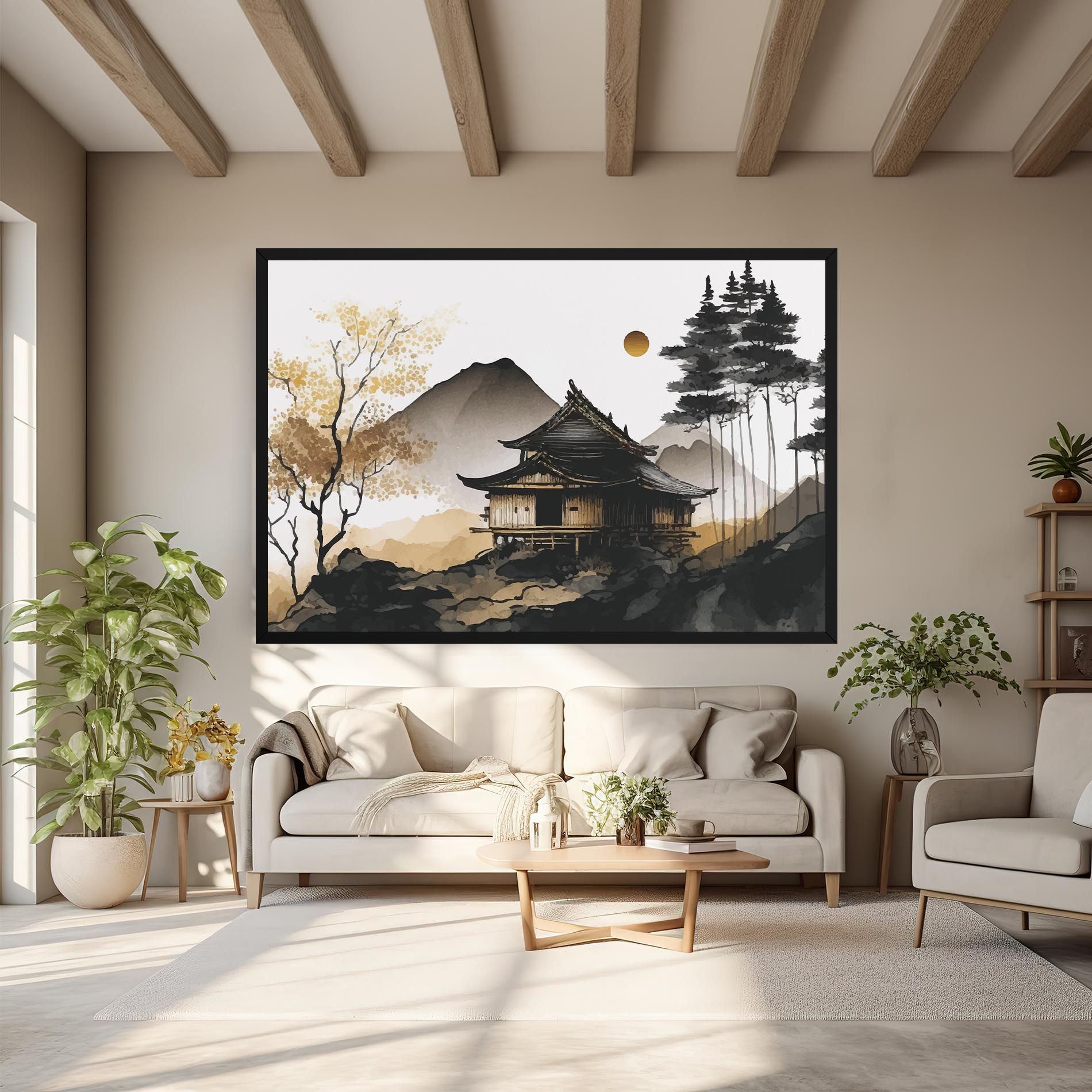 Gold Japanese Temple mockup 6