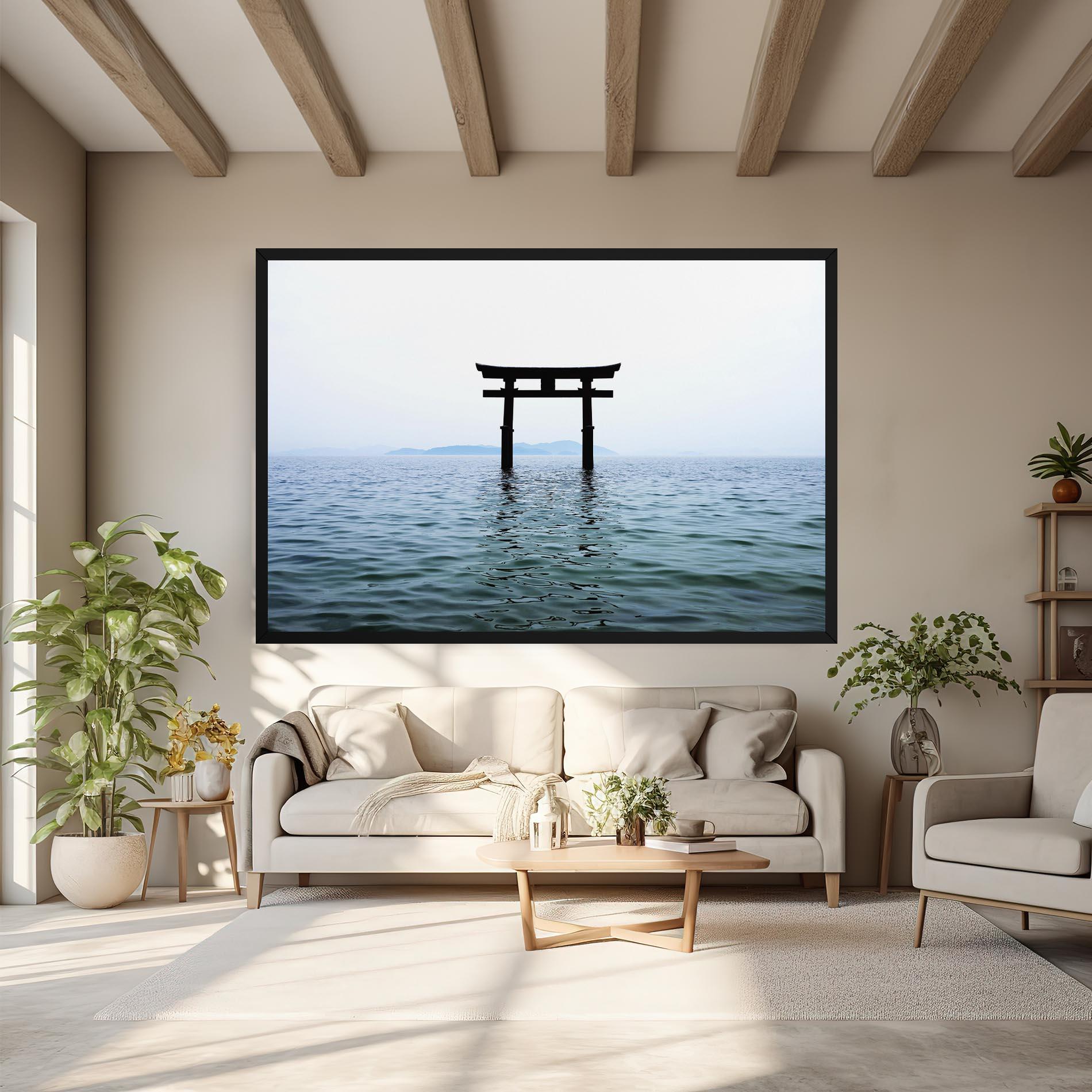 Tablou Canvas Japan Lake Gate mockup 6