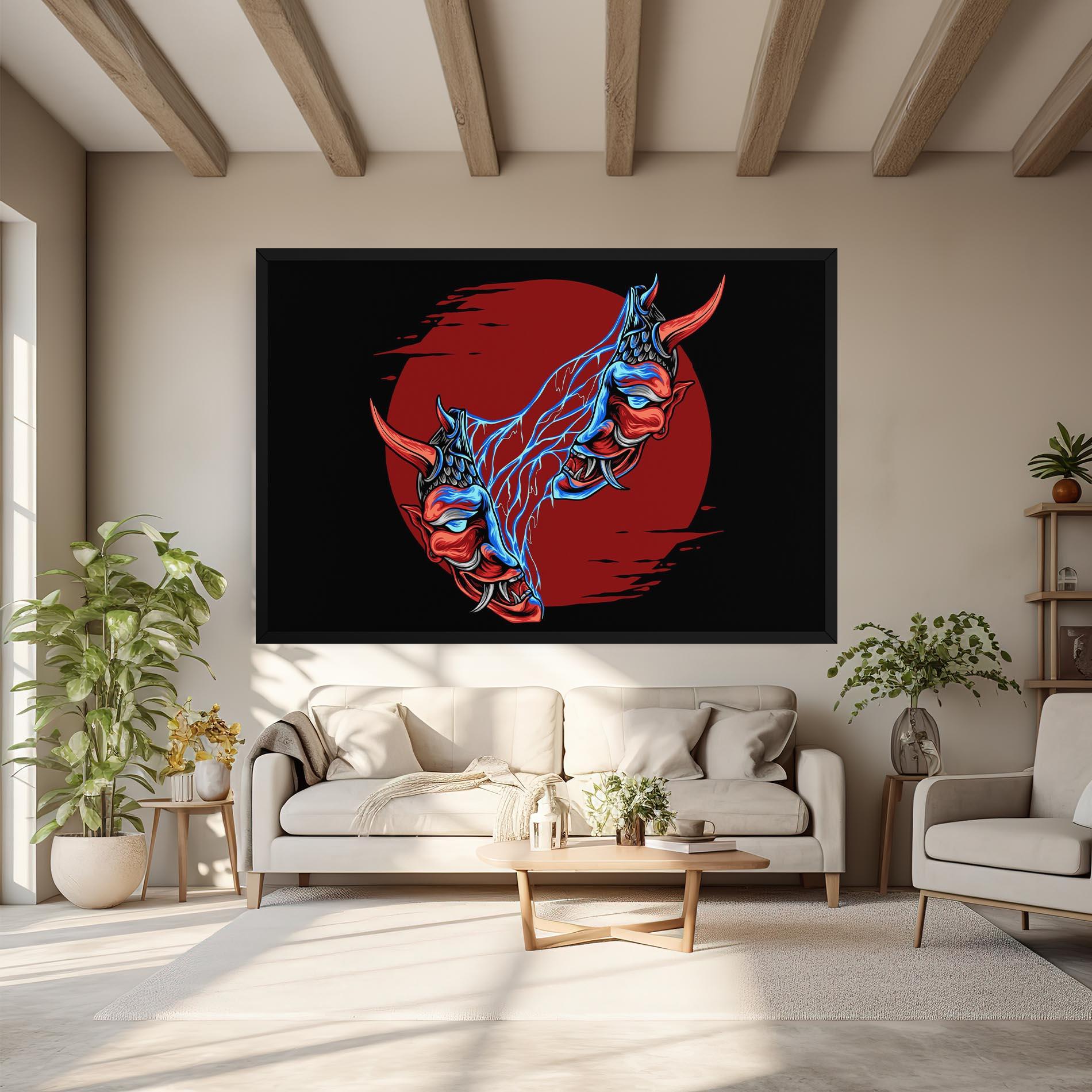 Tablou Canvas Japanese Mask mockup 6