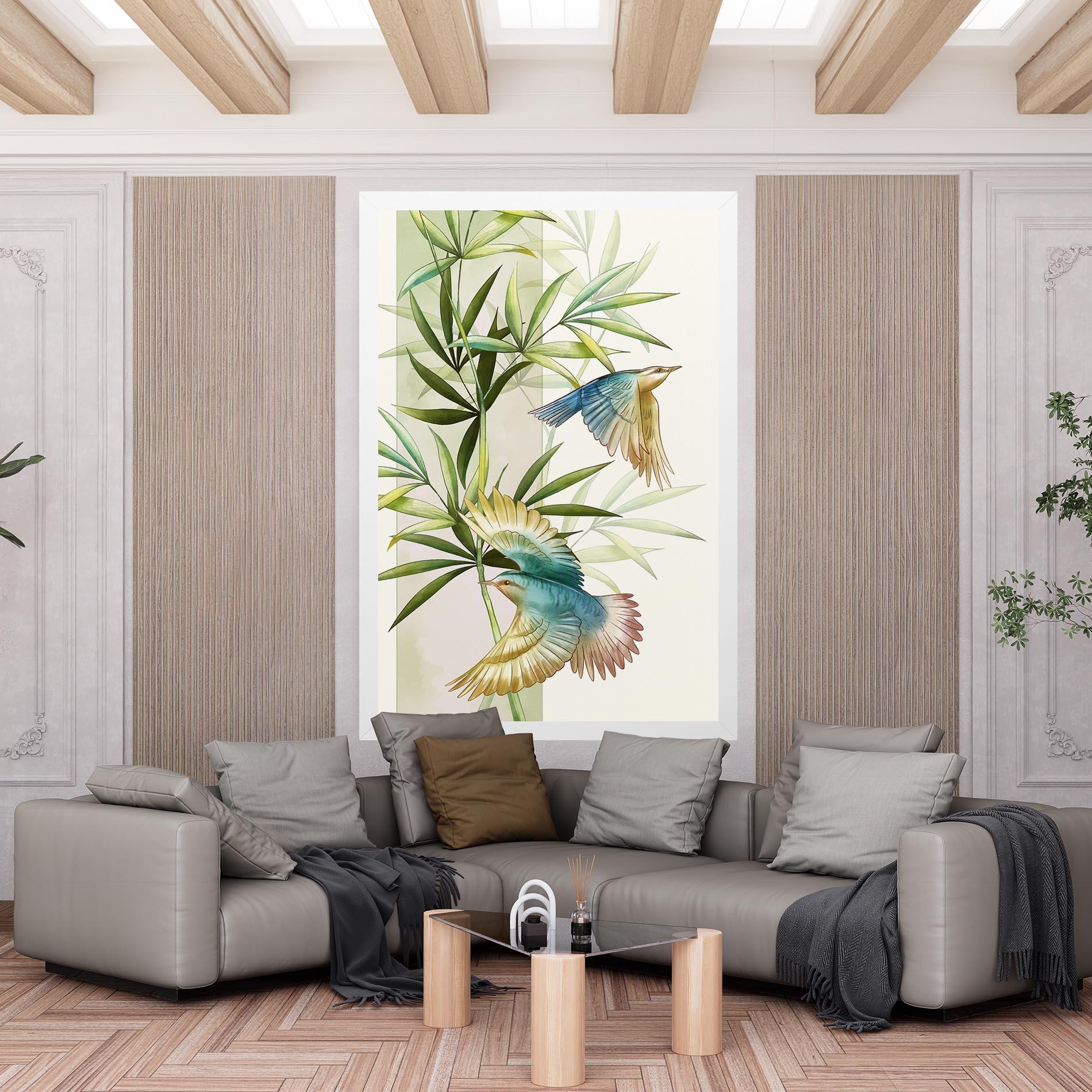 Tablou Canvas Asiatic Blue Birds mockup 6