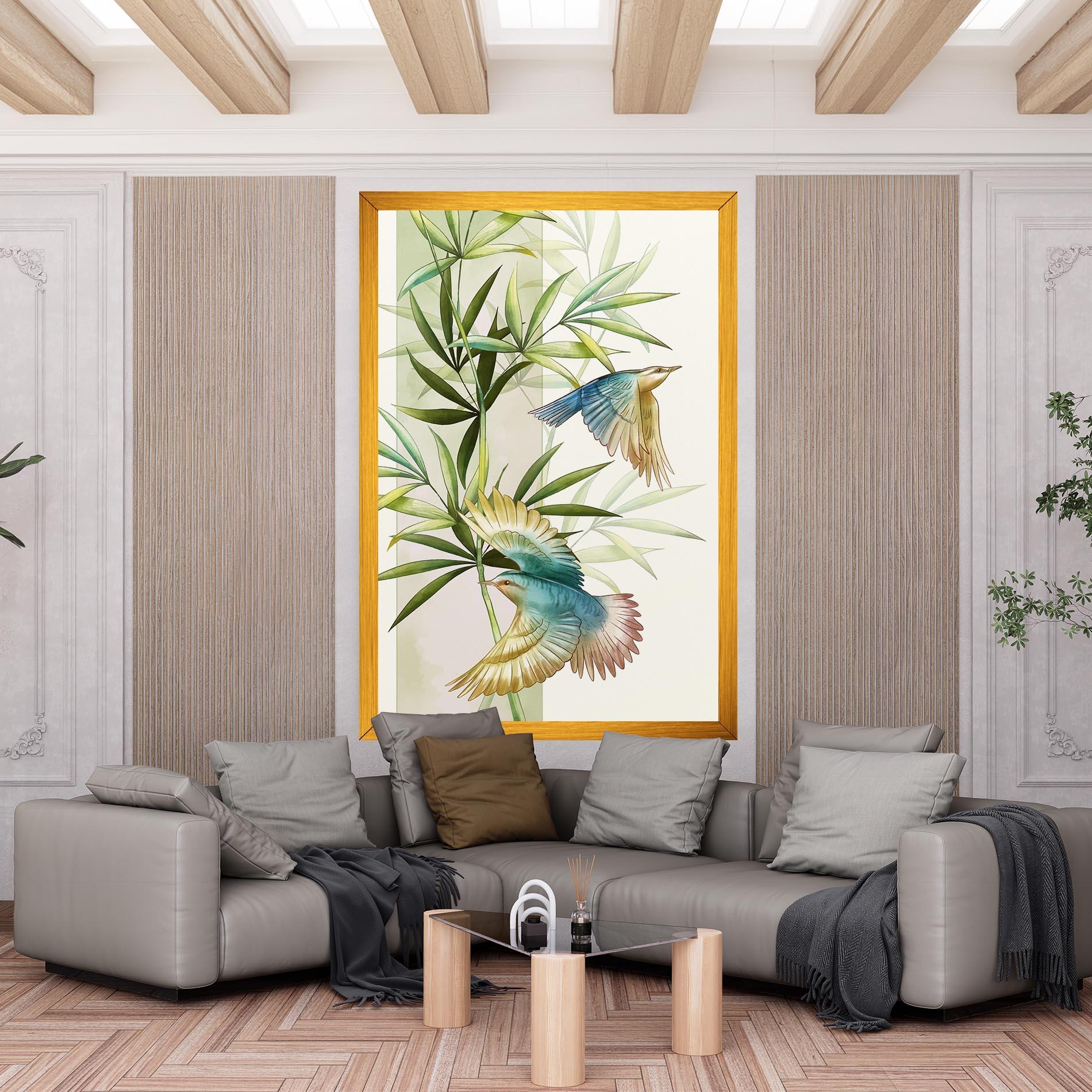 Tablou Canvas Asiatic Blue Birds mockup 6