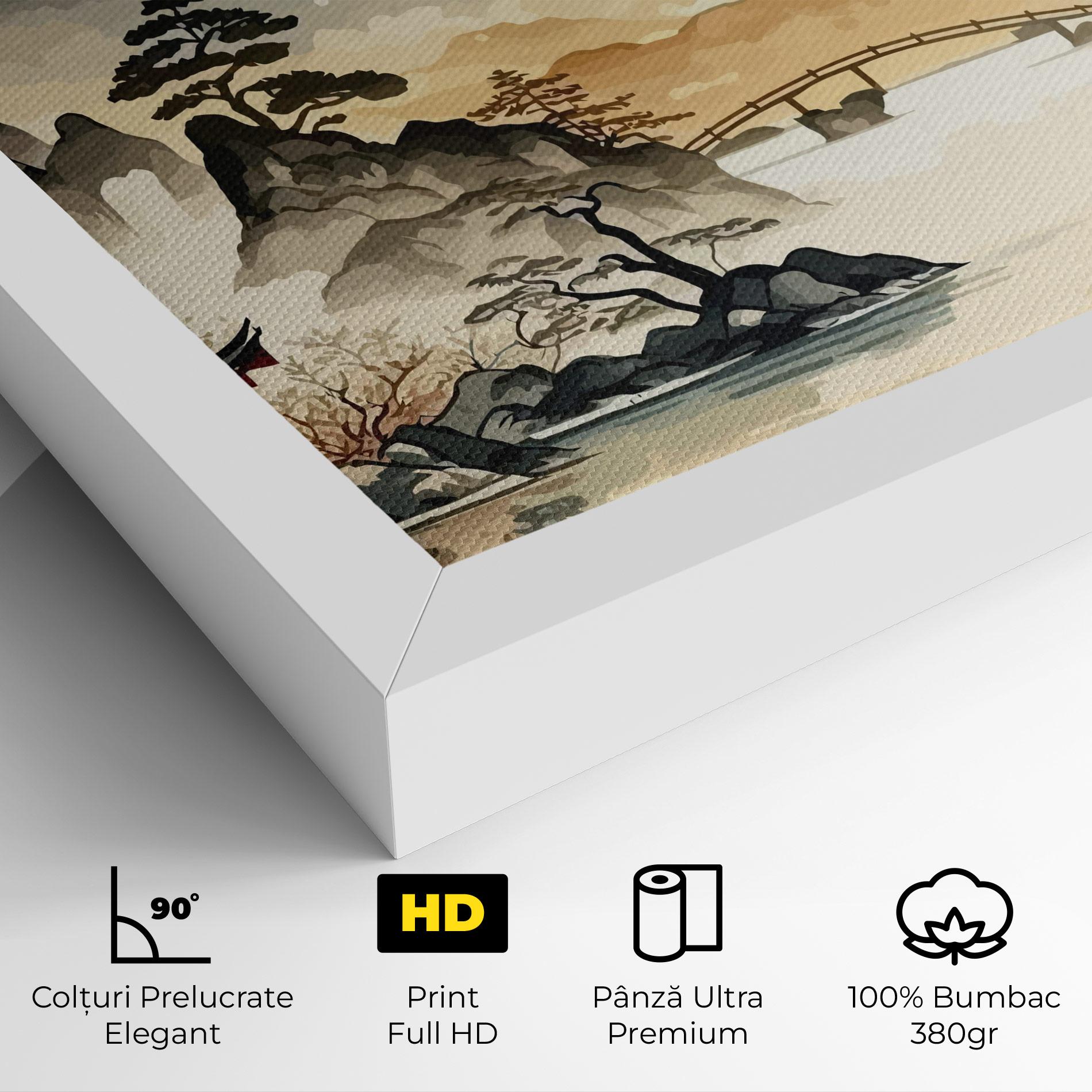 Tablou Canvas Asian Mountain View mockup 4
