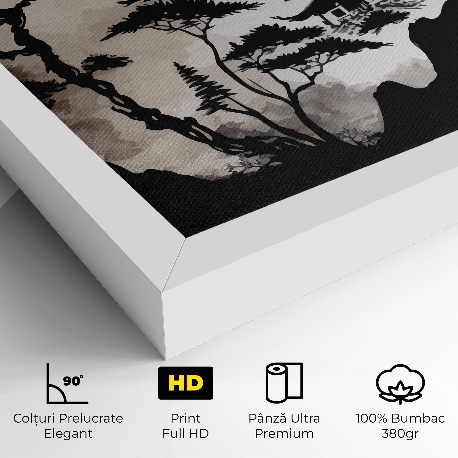 Tablou Canvas Asian Red Moon mockup 4