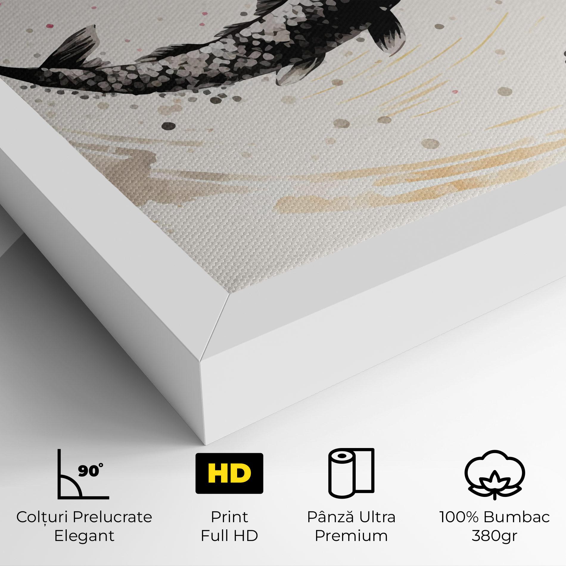 Tablou Canvas Asiatic Flower Fish mockup 4