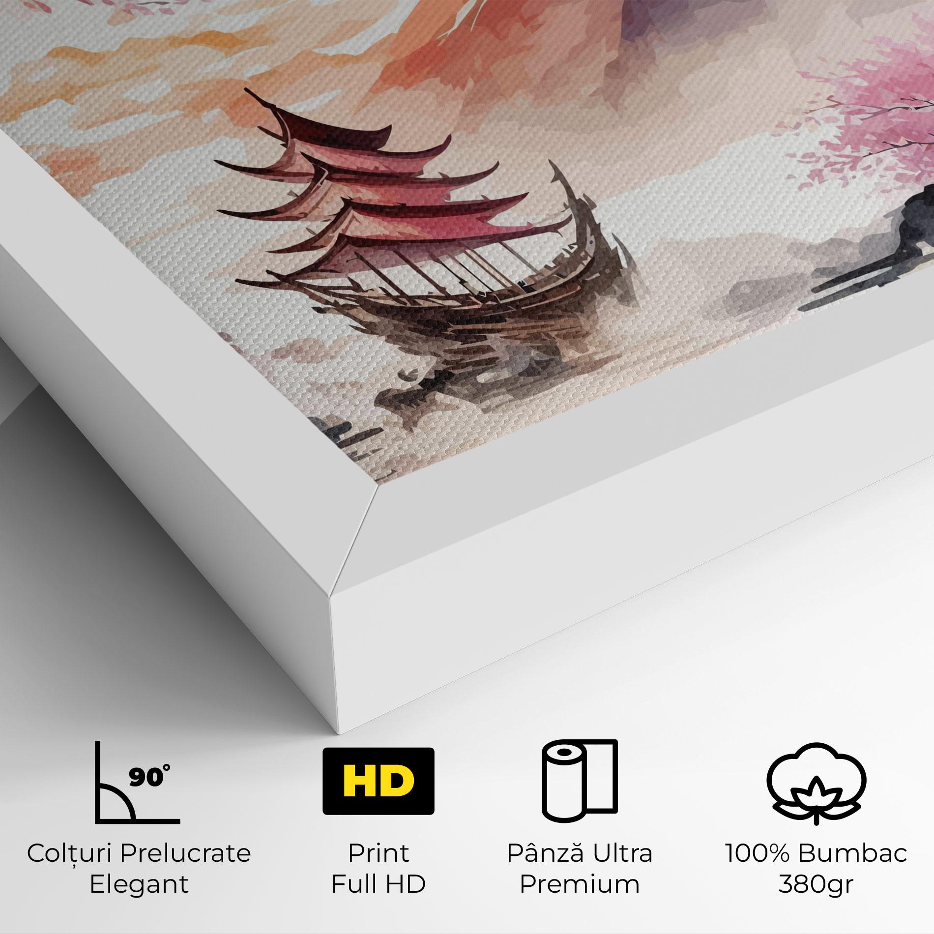 Tablou Canvas Asiatic Purple Mountain mockup 4