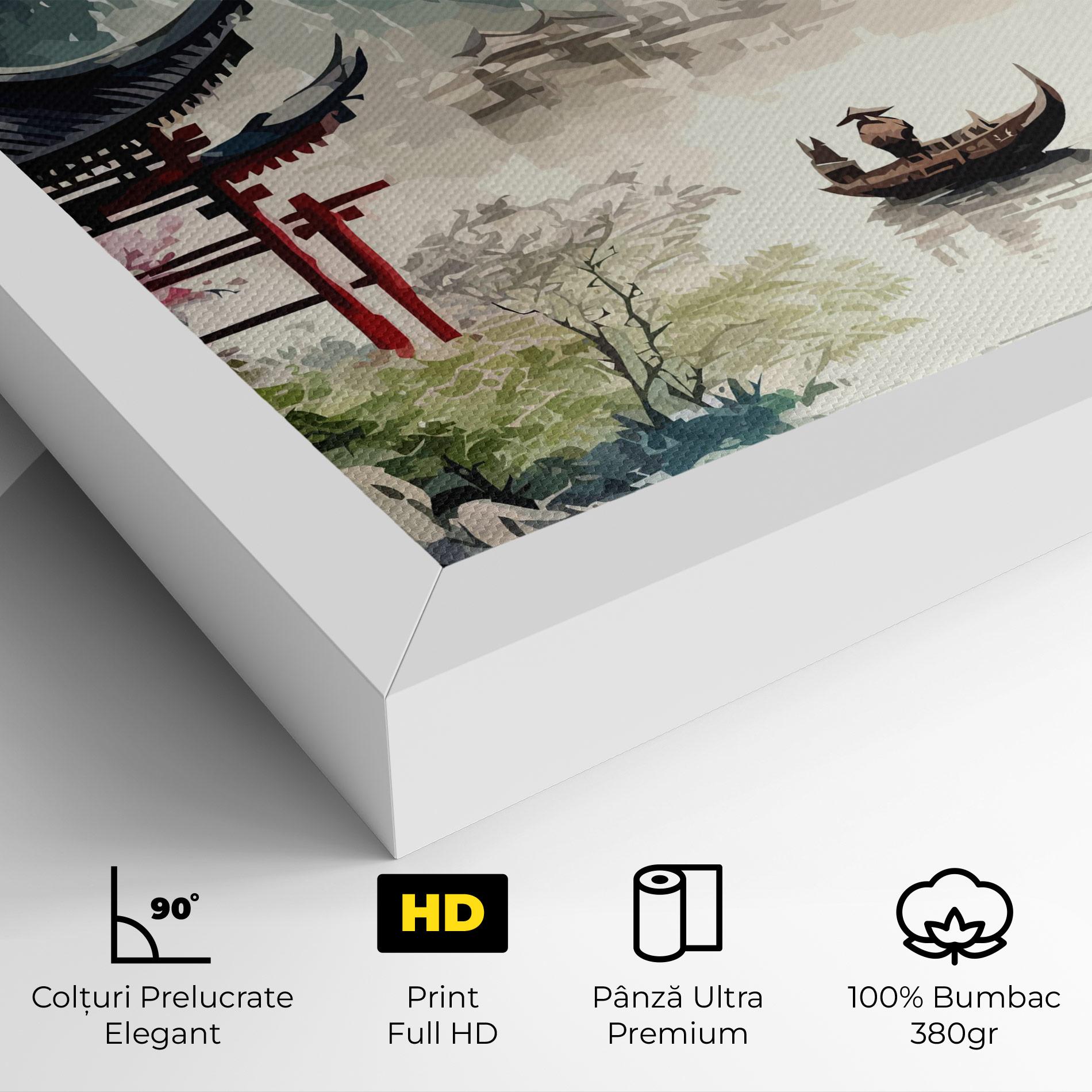 Tablou Canvas Beautiful Asiatic View mockup 4
