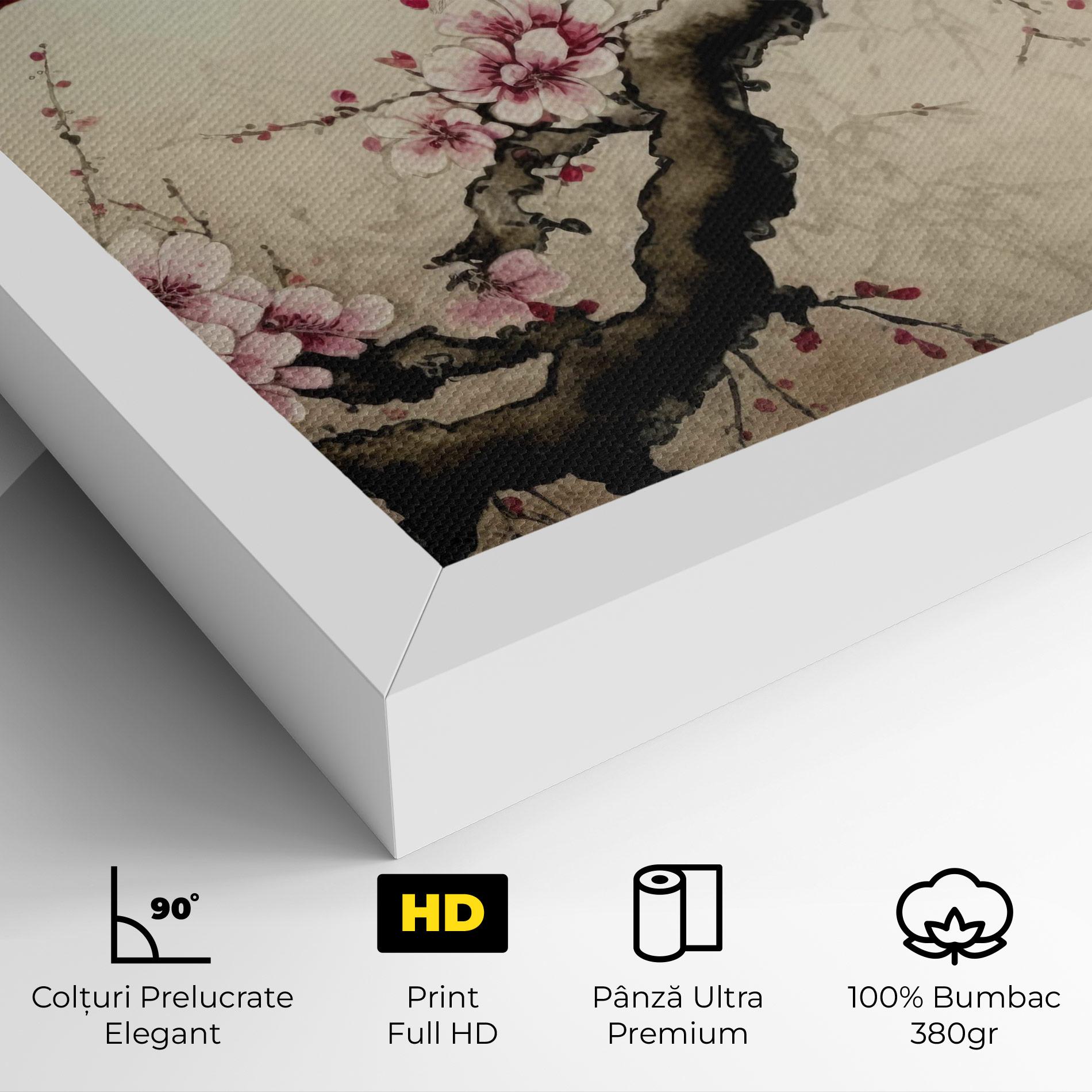 Tablou Canvas Cherry Blossom Birds mockup 4