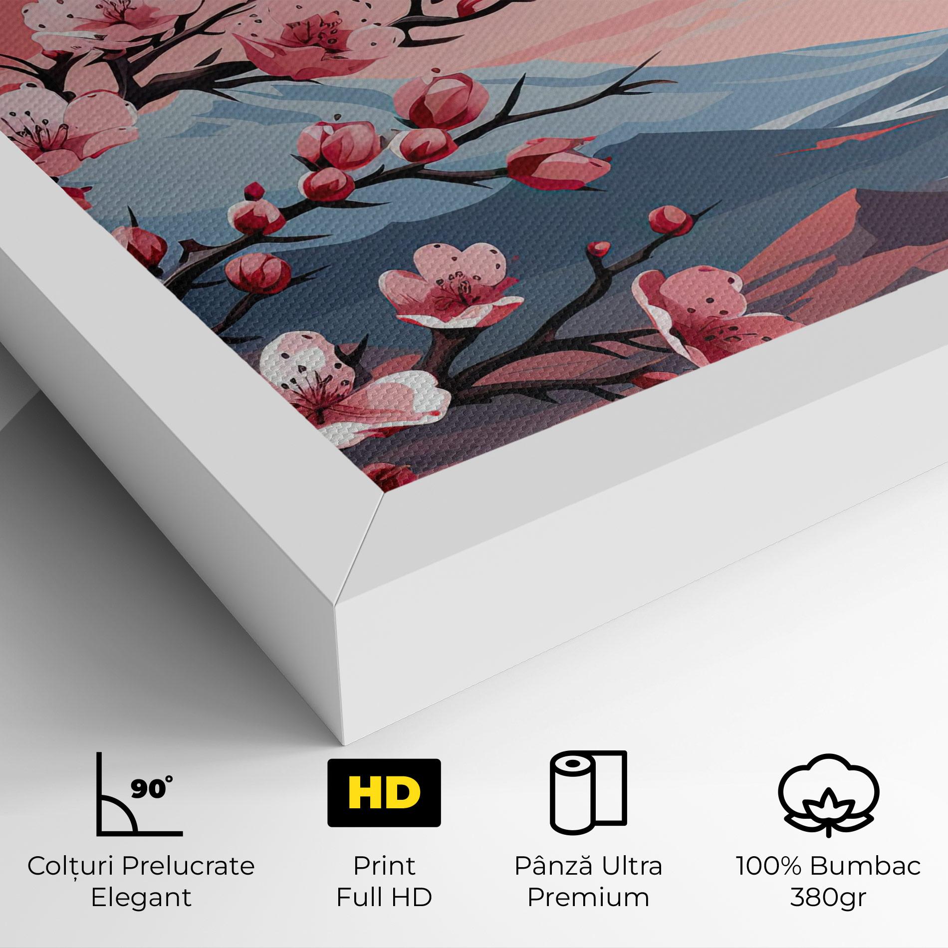 Tablou Canvas Chinese Cherry Blossoms mockup 4
