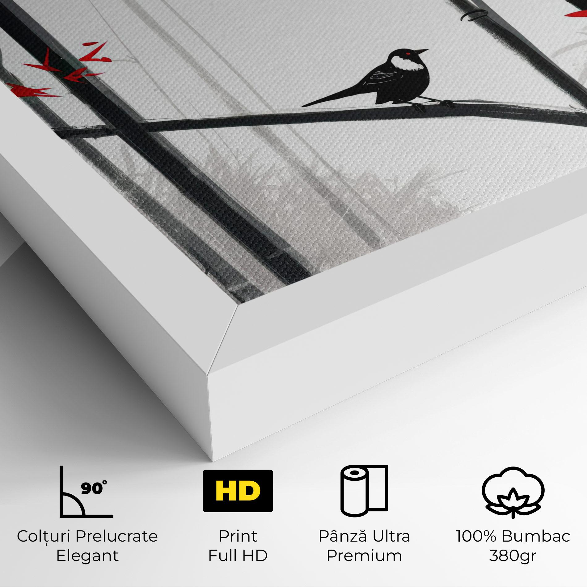 Tablou Canvas Chinese Red Leafs mockup 4