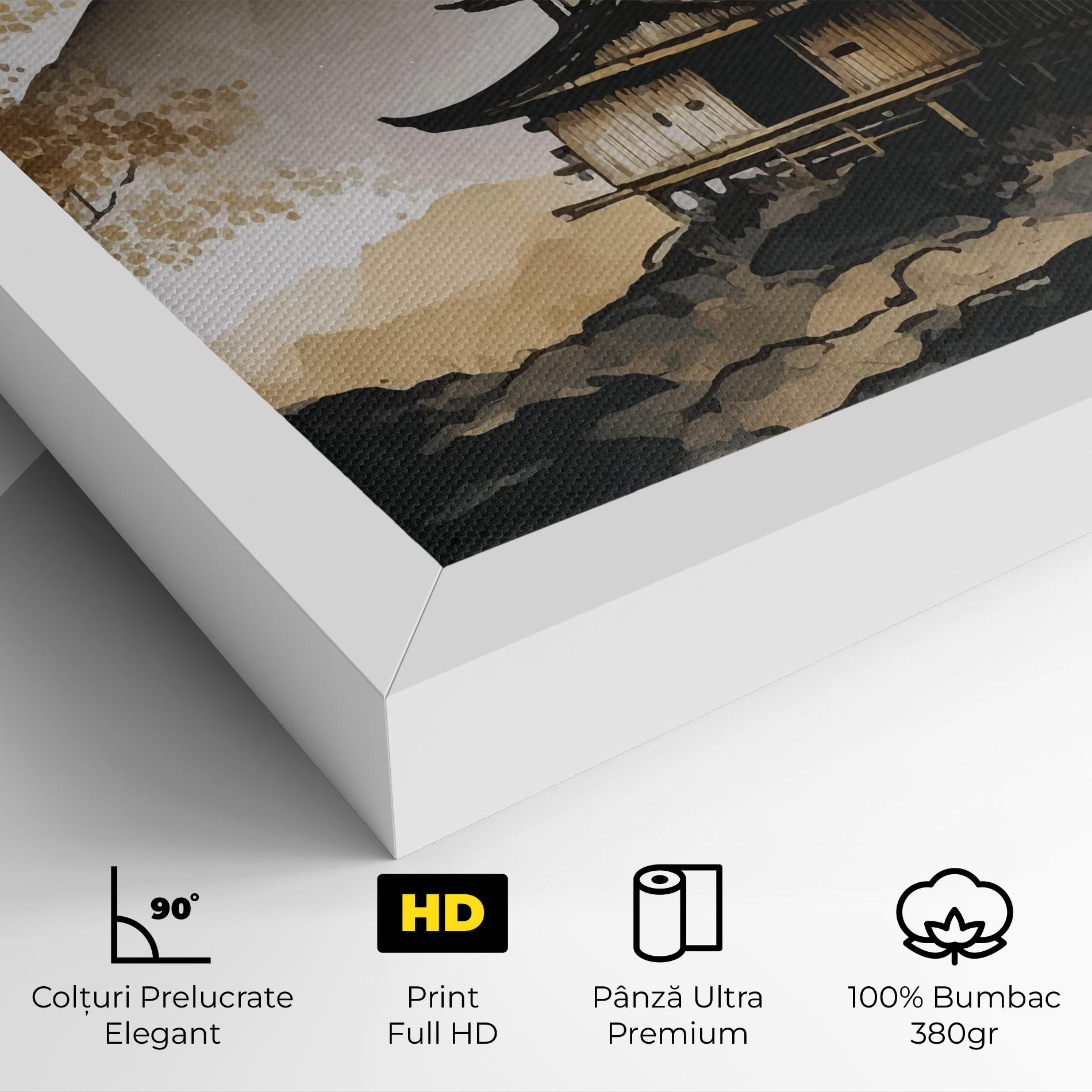 Tablou Canvas Gold Japanese Temple mockup 4