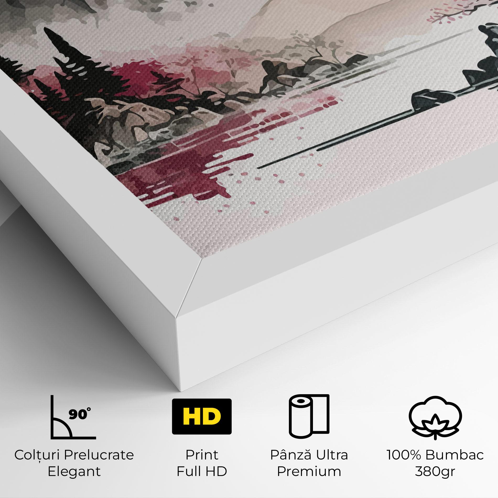Tablou Canvas Pink Asian View mockup 4