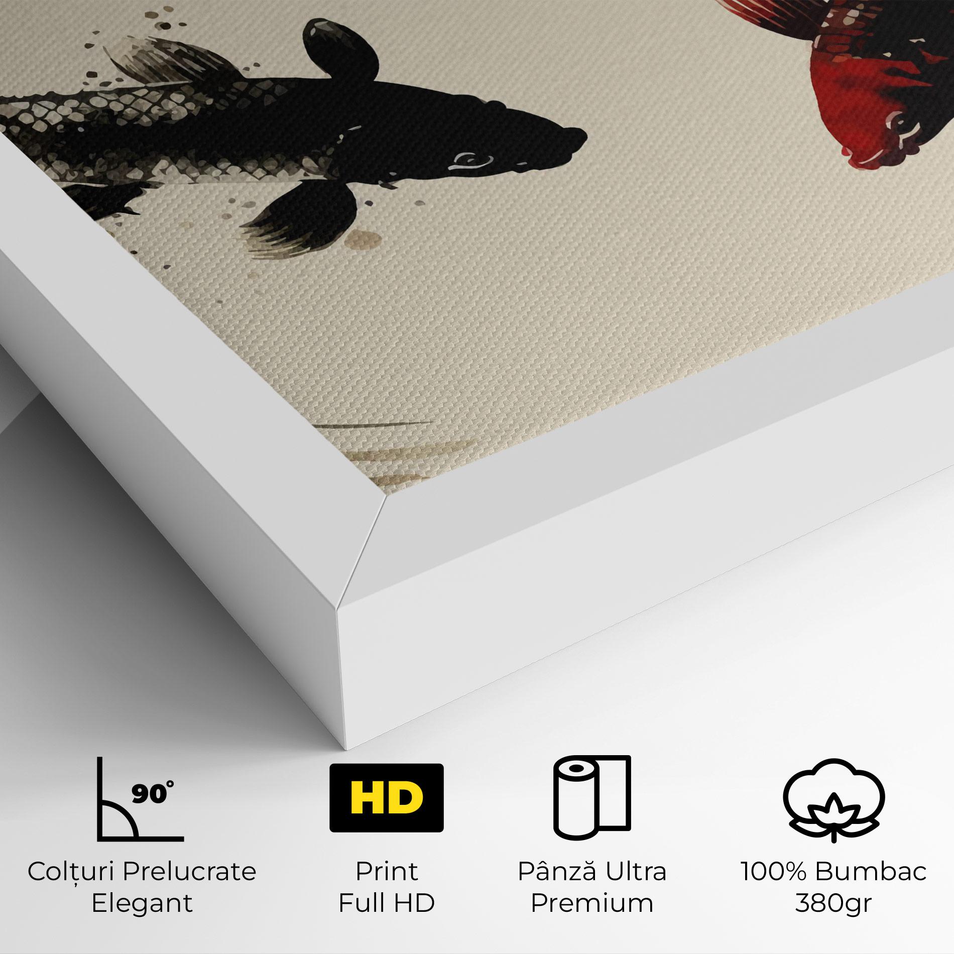 Tablou Canvas Sunset Red Flower mockup 4