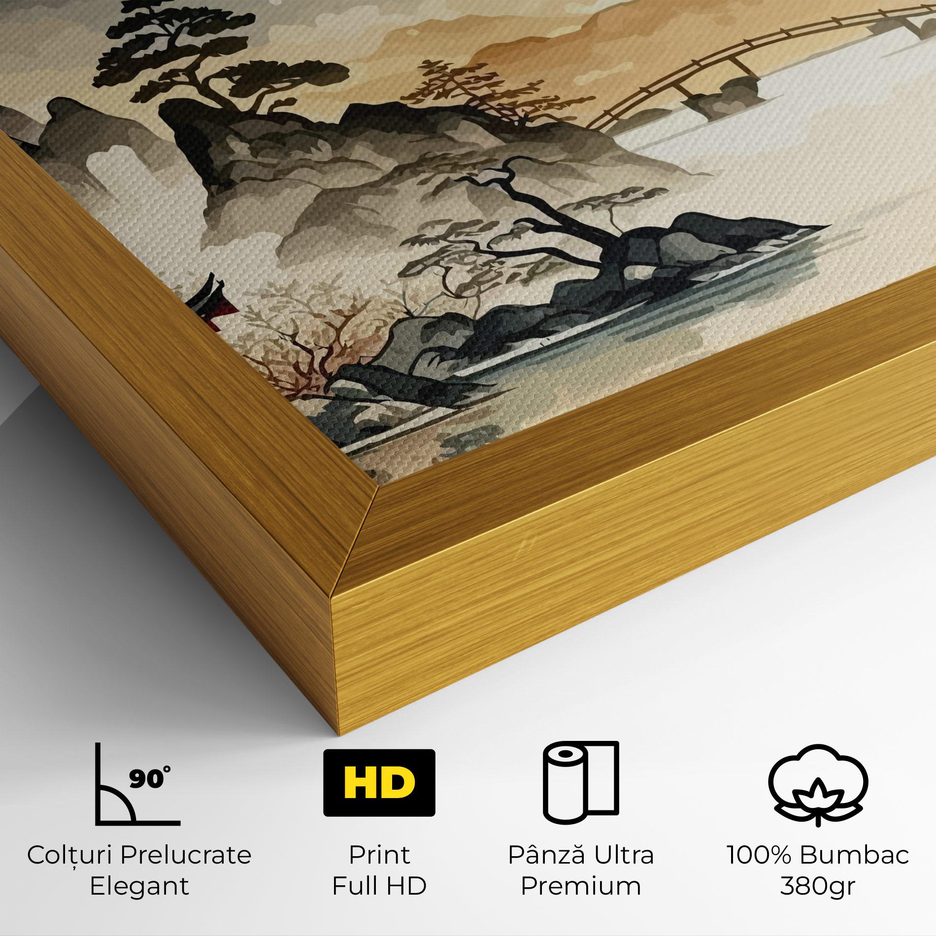 Tablou Canvas Asian Mountain View mockup 4