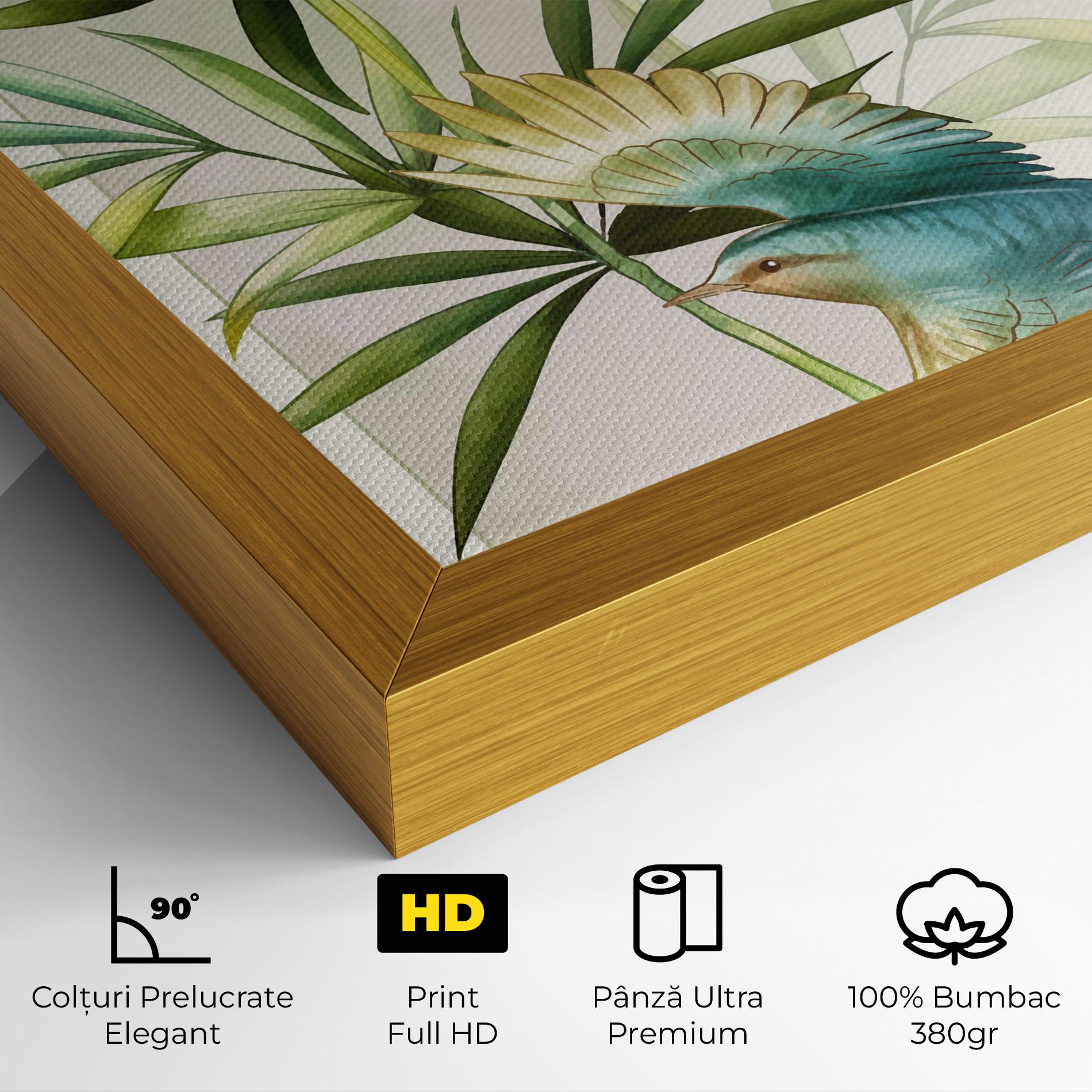 Tablou Canvas Asiatic Blue Birds mockup 4