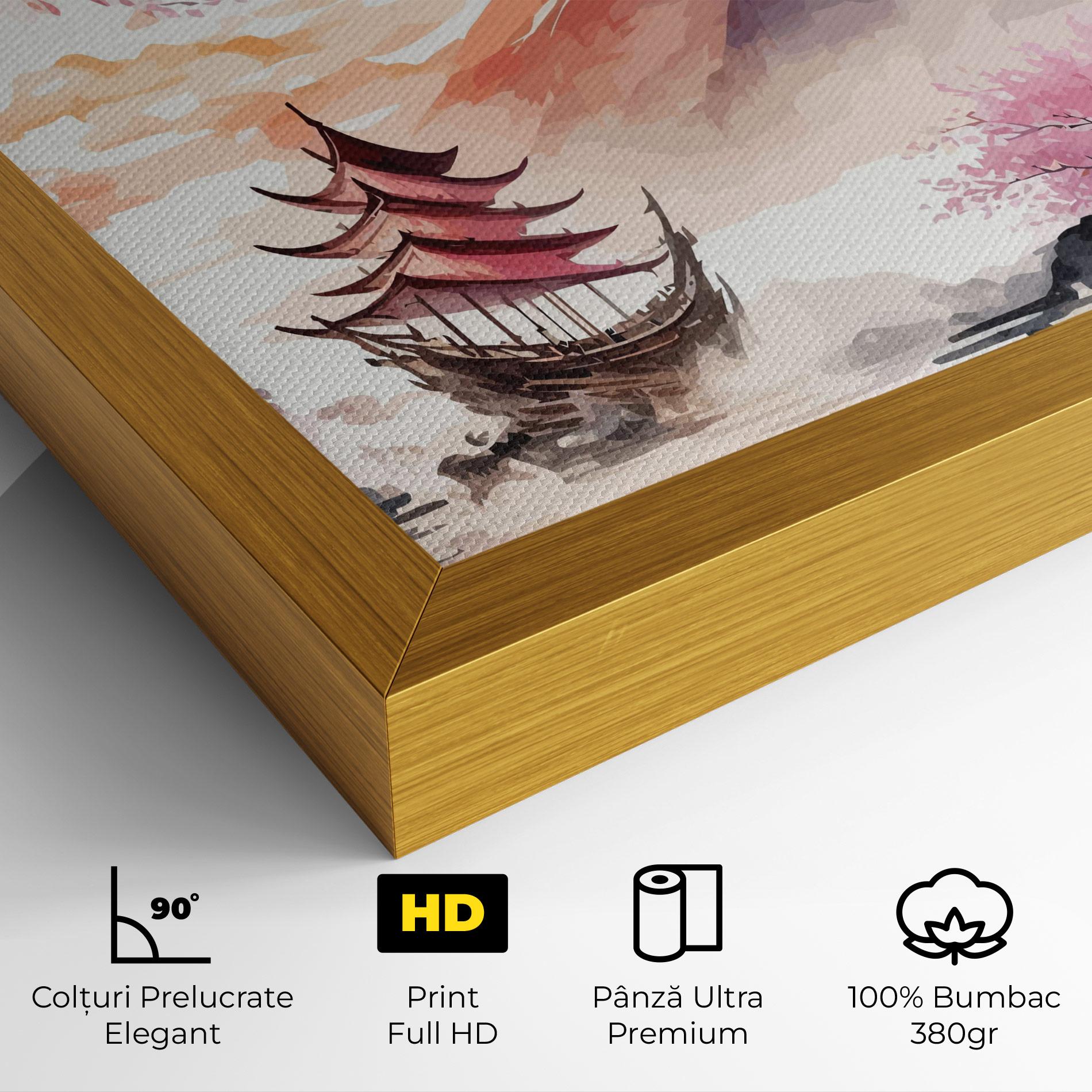 Tablou Canvas Asiatic Purple Mountain mockup 4