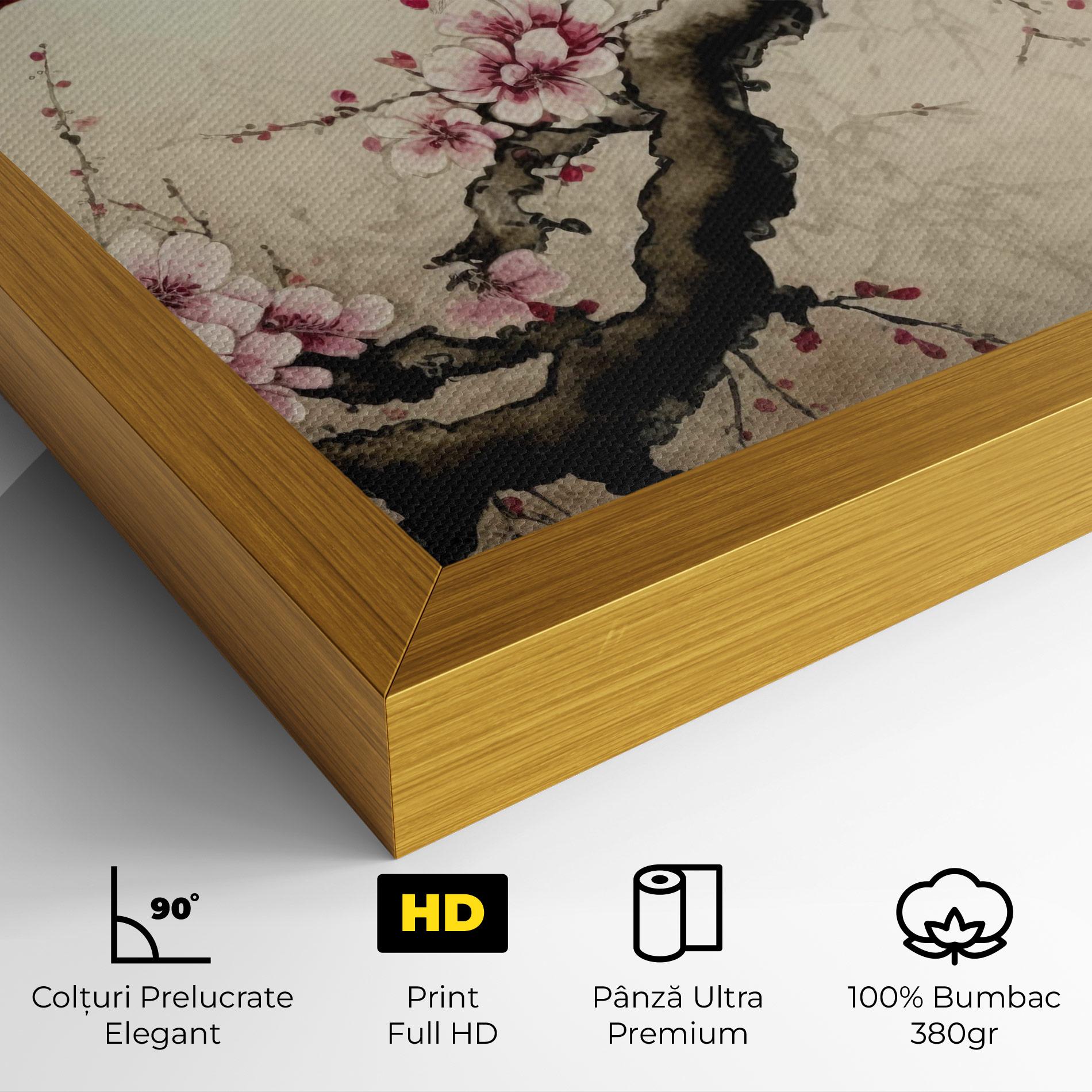 Tablou Canvas Cherry Blossom Birds mockup 4