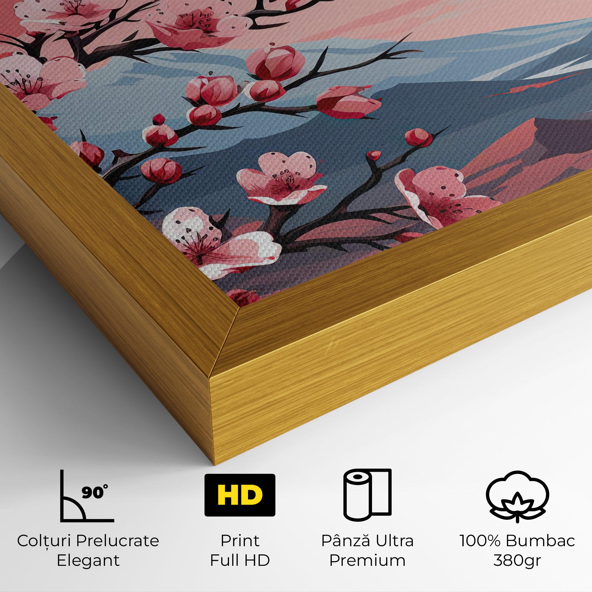 Tablou Canvas Chinese Cherry Blossoms mockup 4