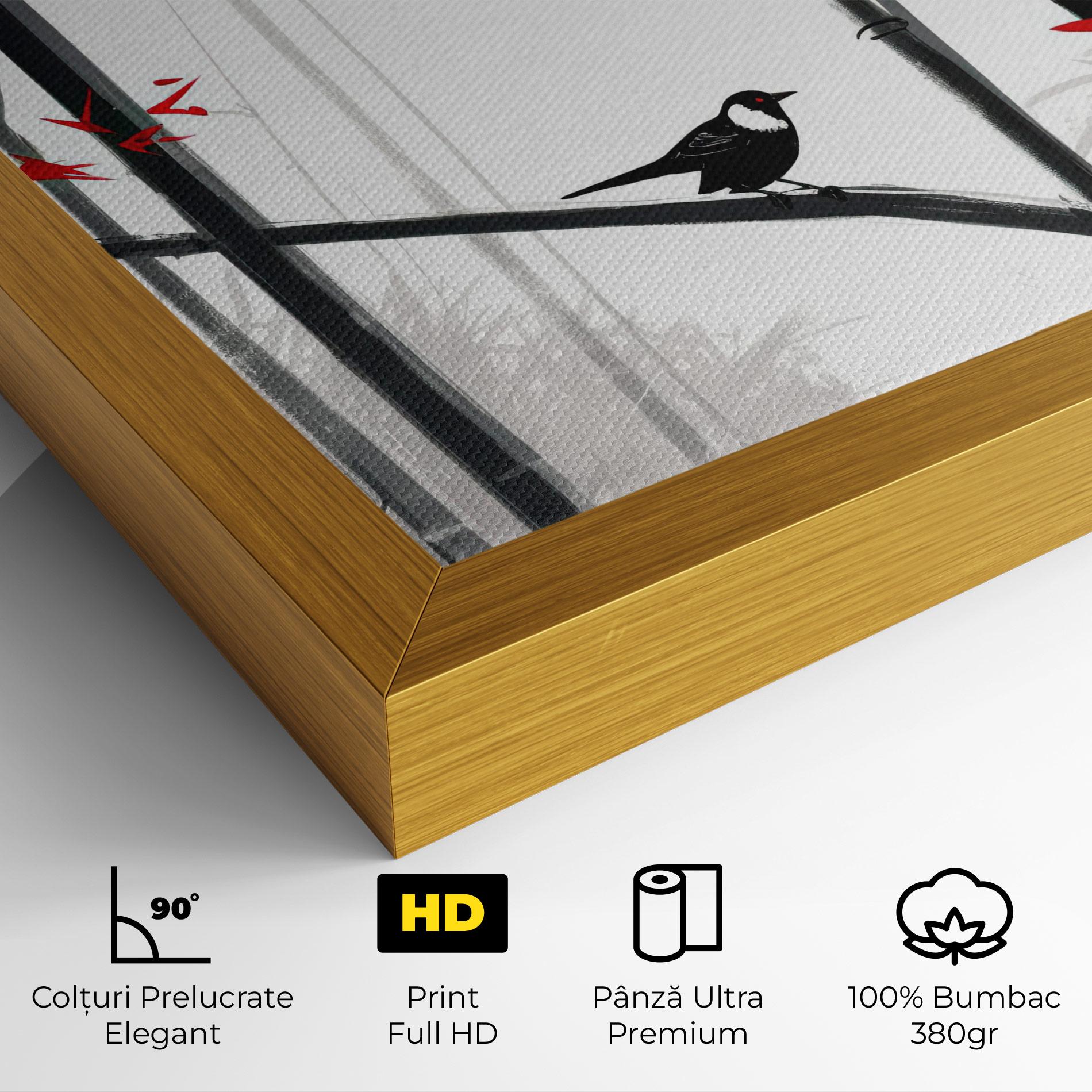 Tablou Canvas Chinese Red Leafs mockup 4