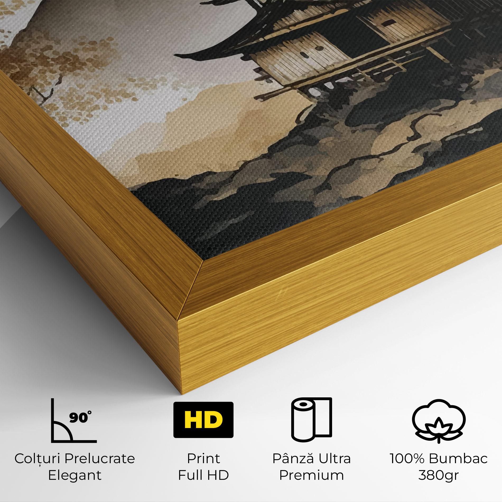 Tablou Canvas Gold Japanese Temple mockup 4