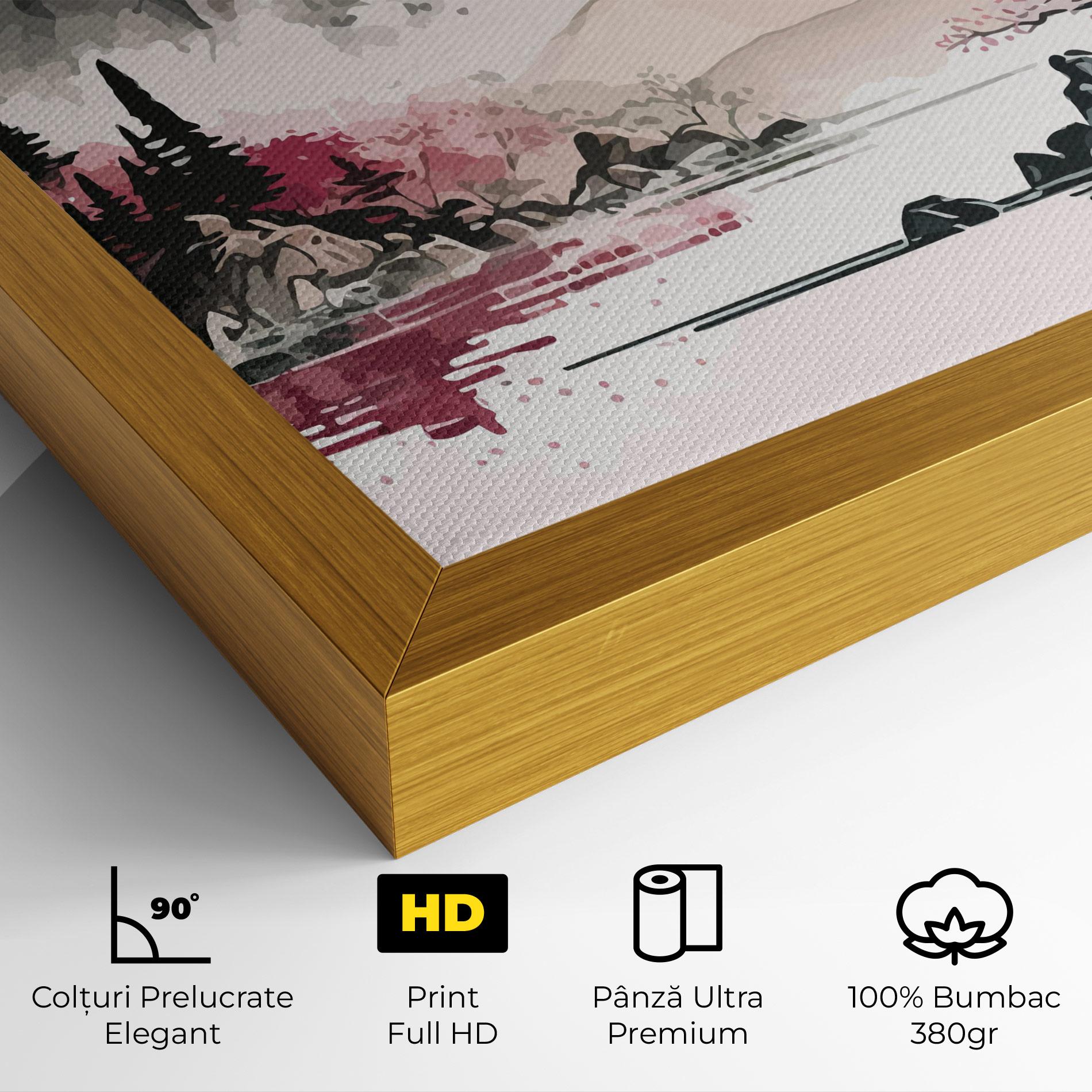 Tablou Canvas Pink Asian View mockup 4