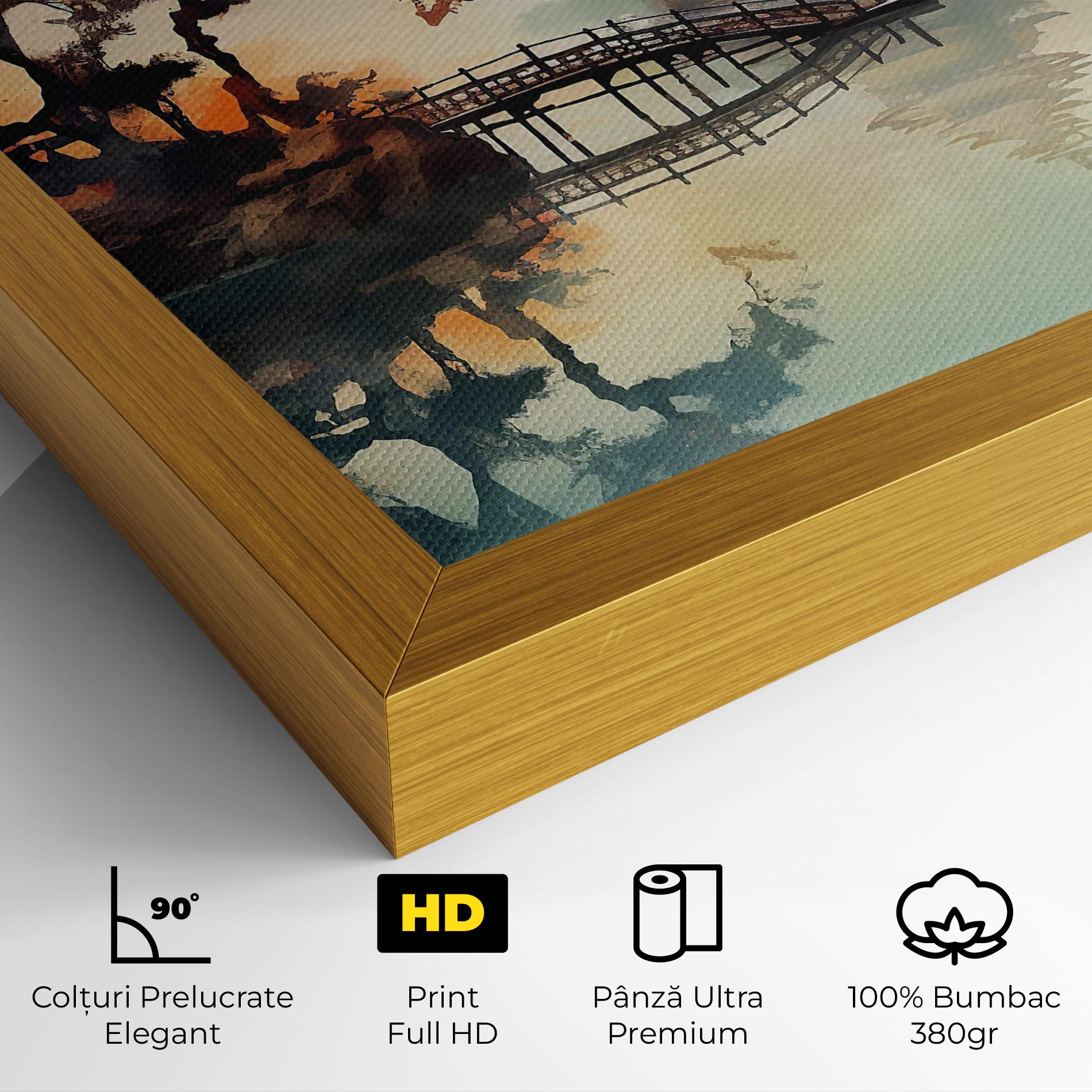 Tablou Canvas Sunset Fog Water mockup 4