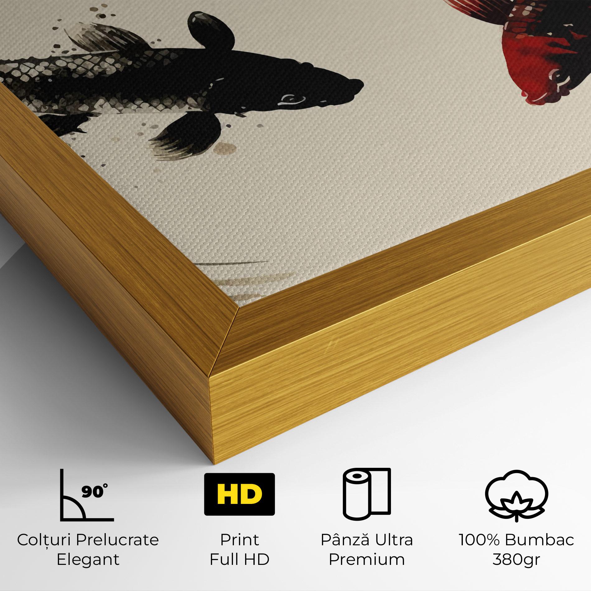 Tablou Canvas Sunset Red Flower mockup 4