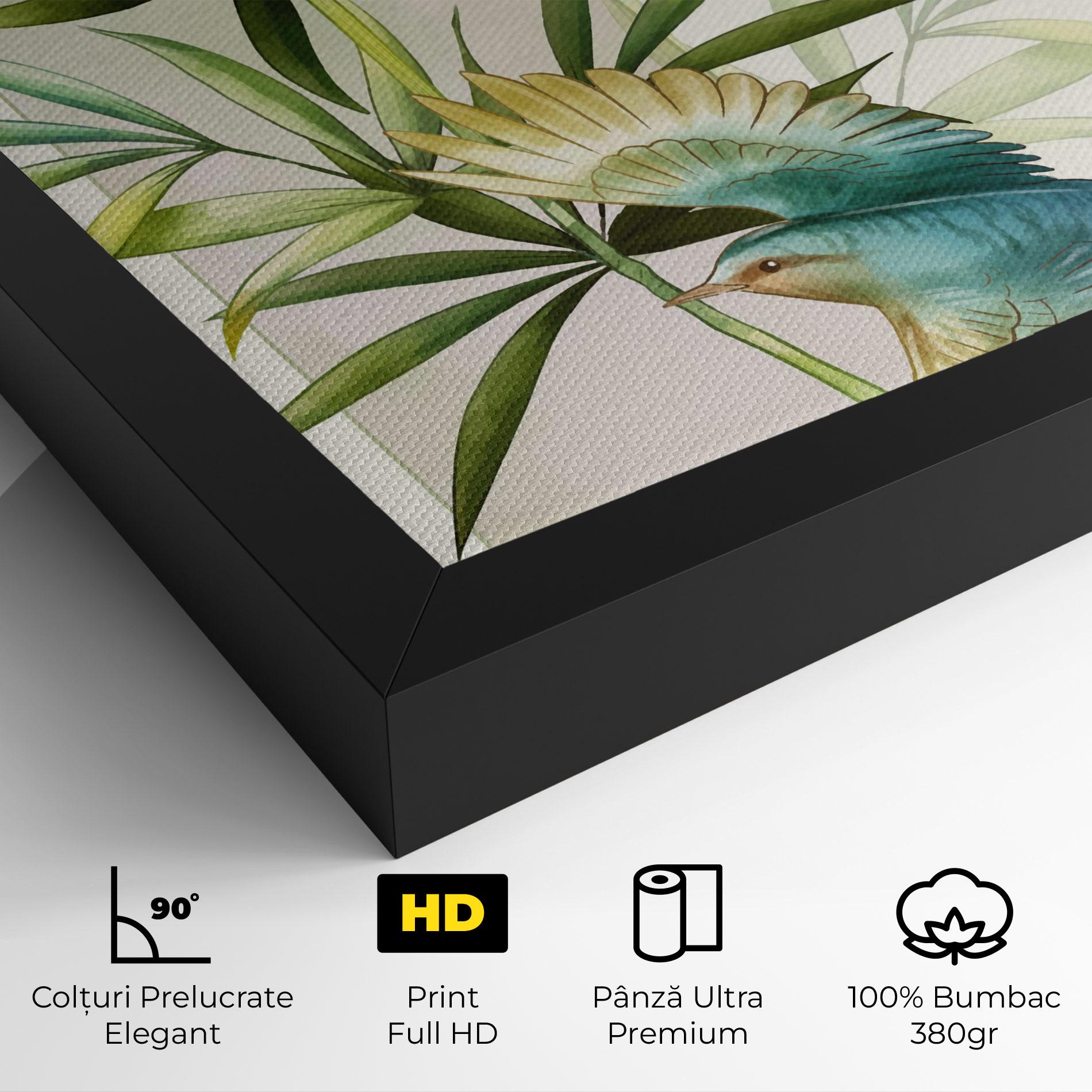 Tablou Canvas Asiatic Blue Birds mockup 4