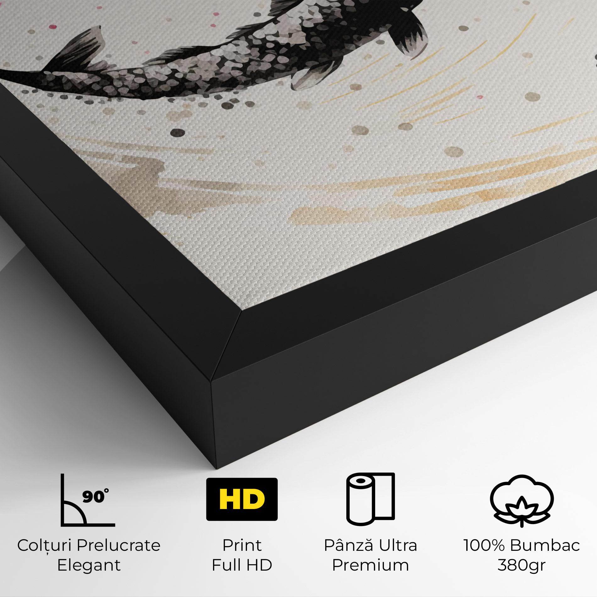 Tablou Canvas Asiatic Flower Fish mockup 4