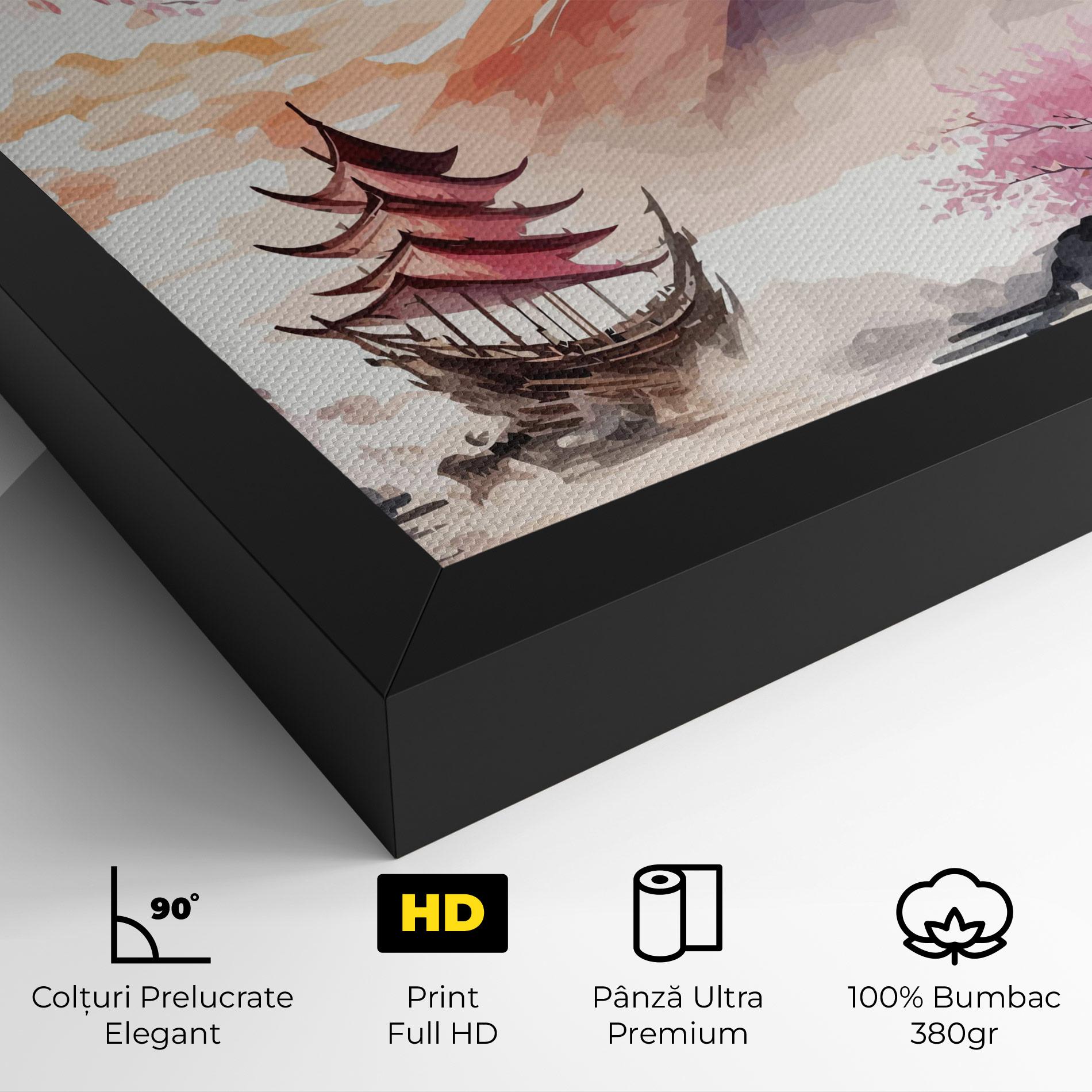 Tablou Canvas Asiatic Purple Mountain mockup 4