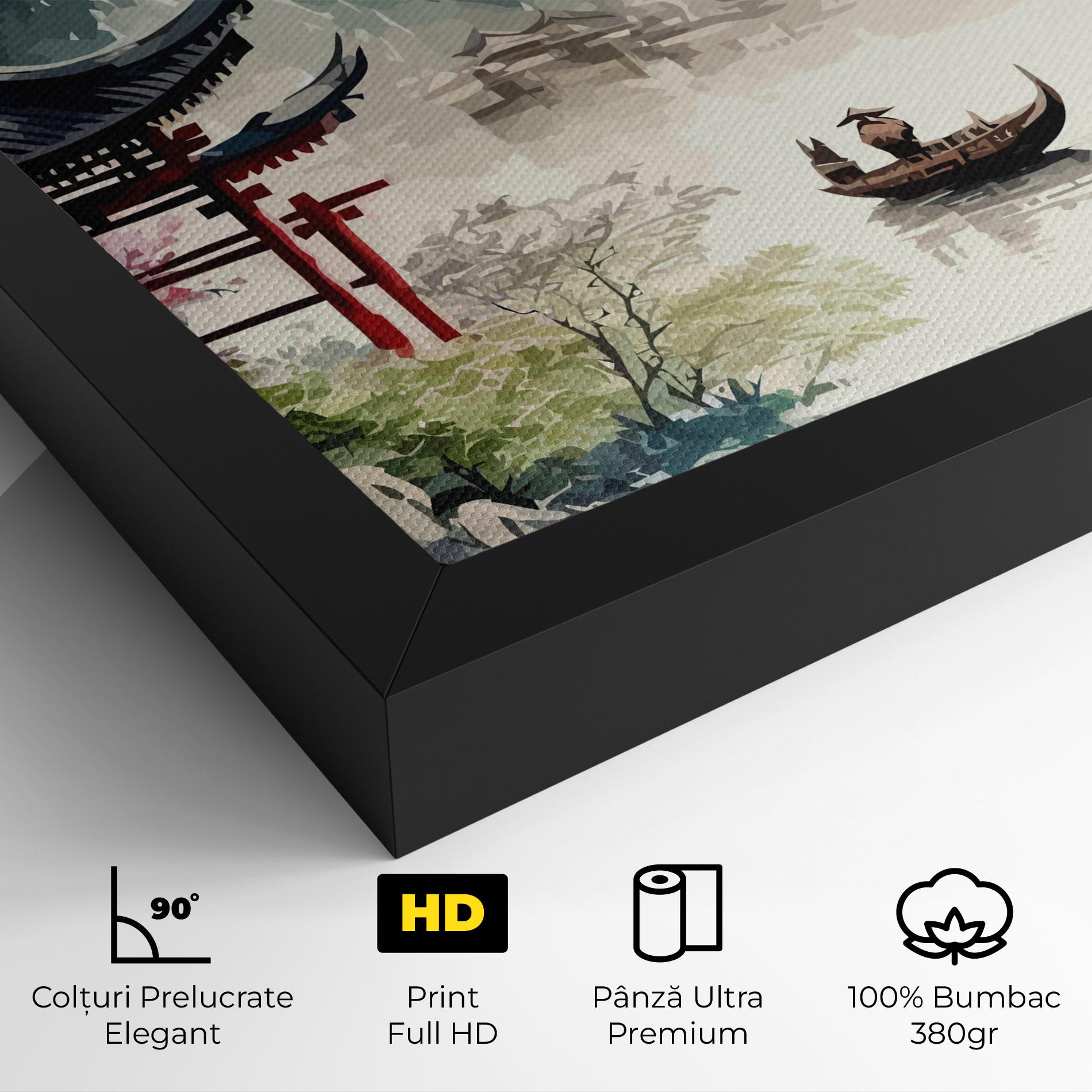 Tablou Canvas Beautiful Asiatic View mockup 4