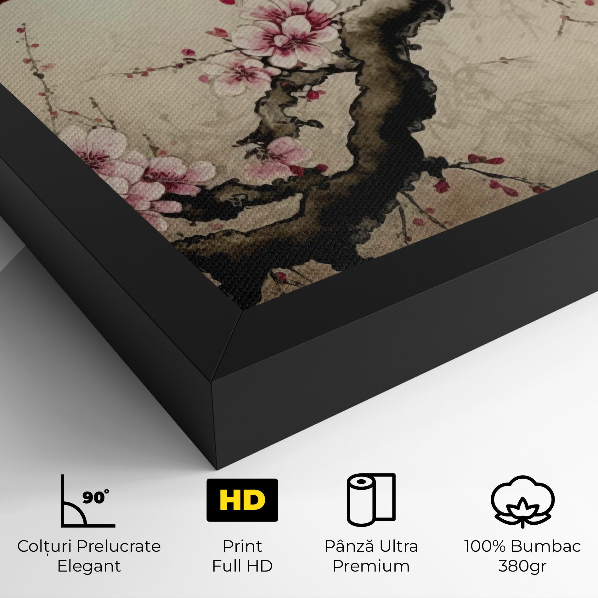 Tablou Canvas Cherry Blossom Birds mockup 4