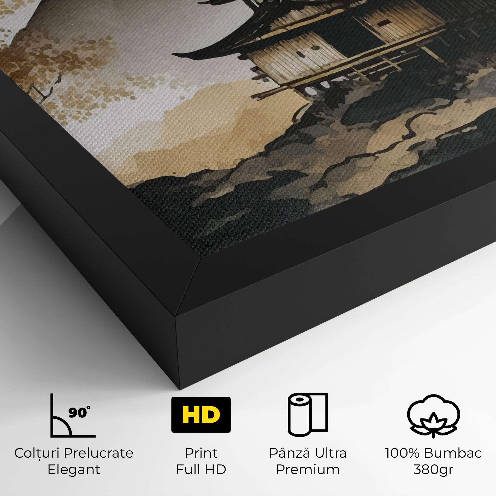 Tablou Canvas Gold Japanese Temple mockup 4