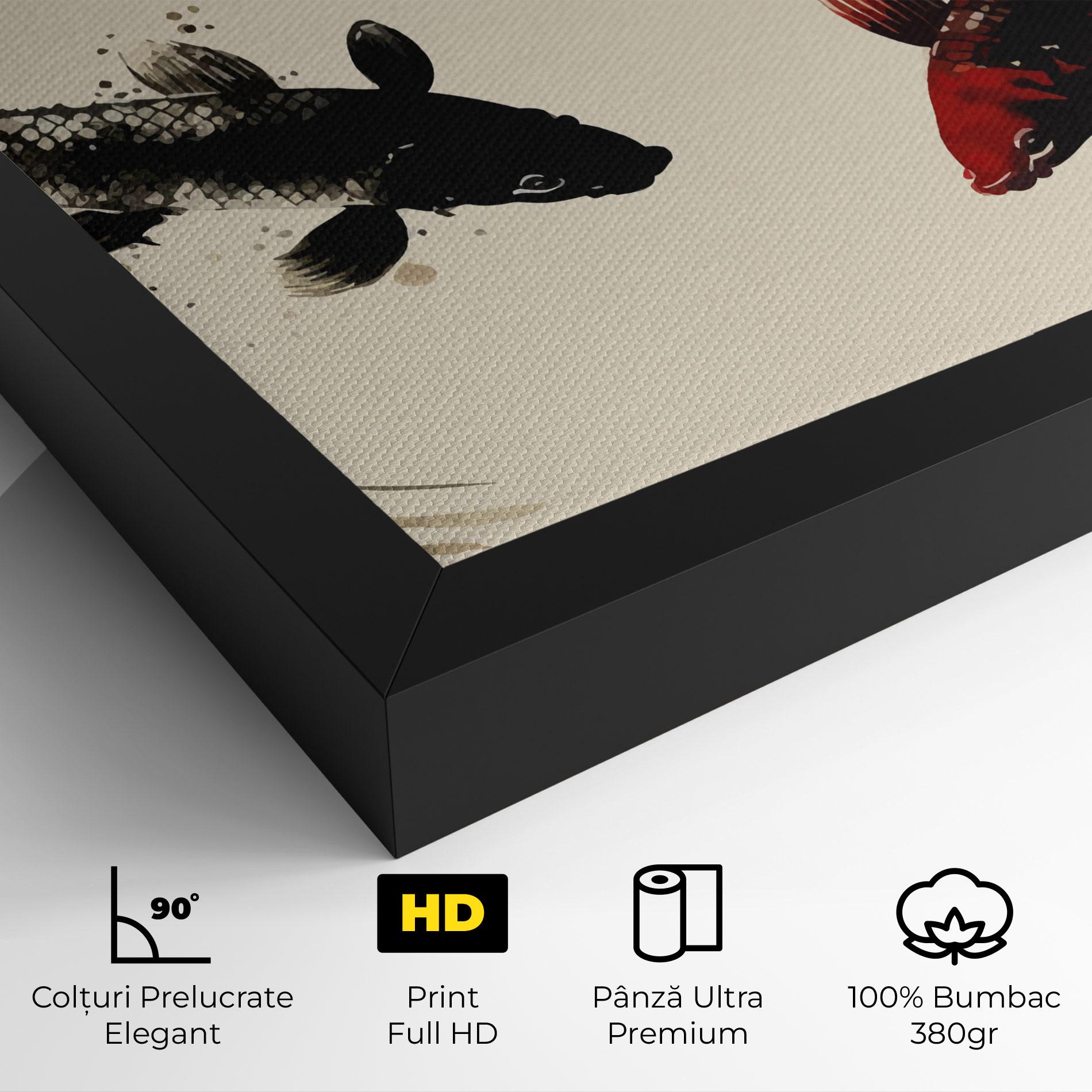 Tablou Canvas Sunset Red Flower mockup 4