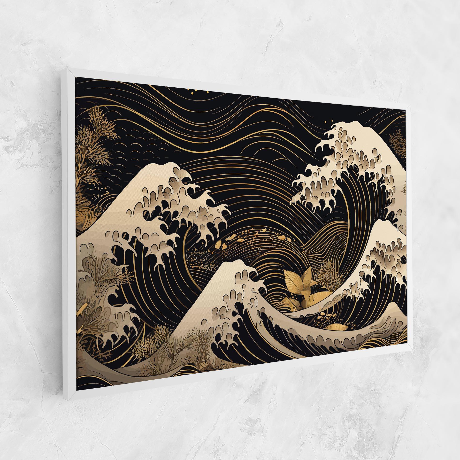 Tablou Canvas Asiatic Gold Wave mockup 1